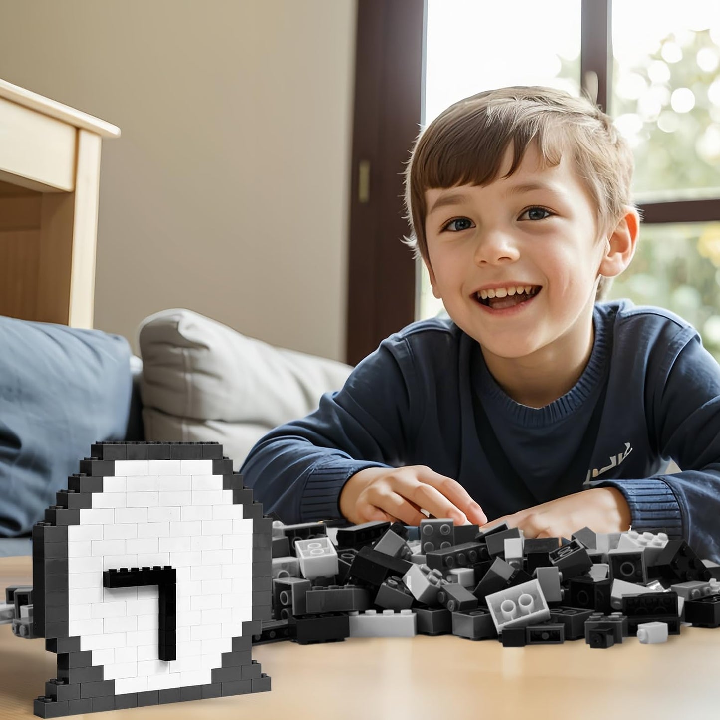 Pairez Toys 1000-Piece Building Blocks Set – 2x4 Bricks, STEM Toys for Kids 4–8 (Black, Gray, White)