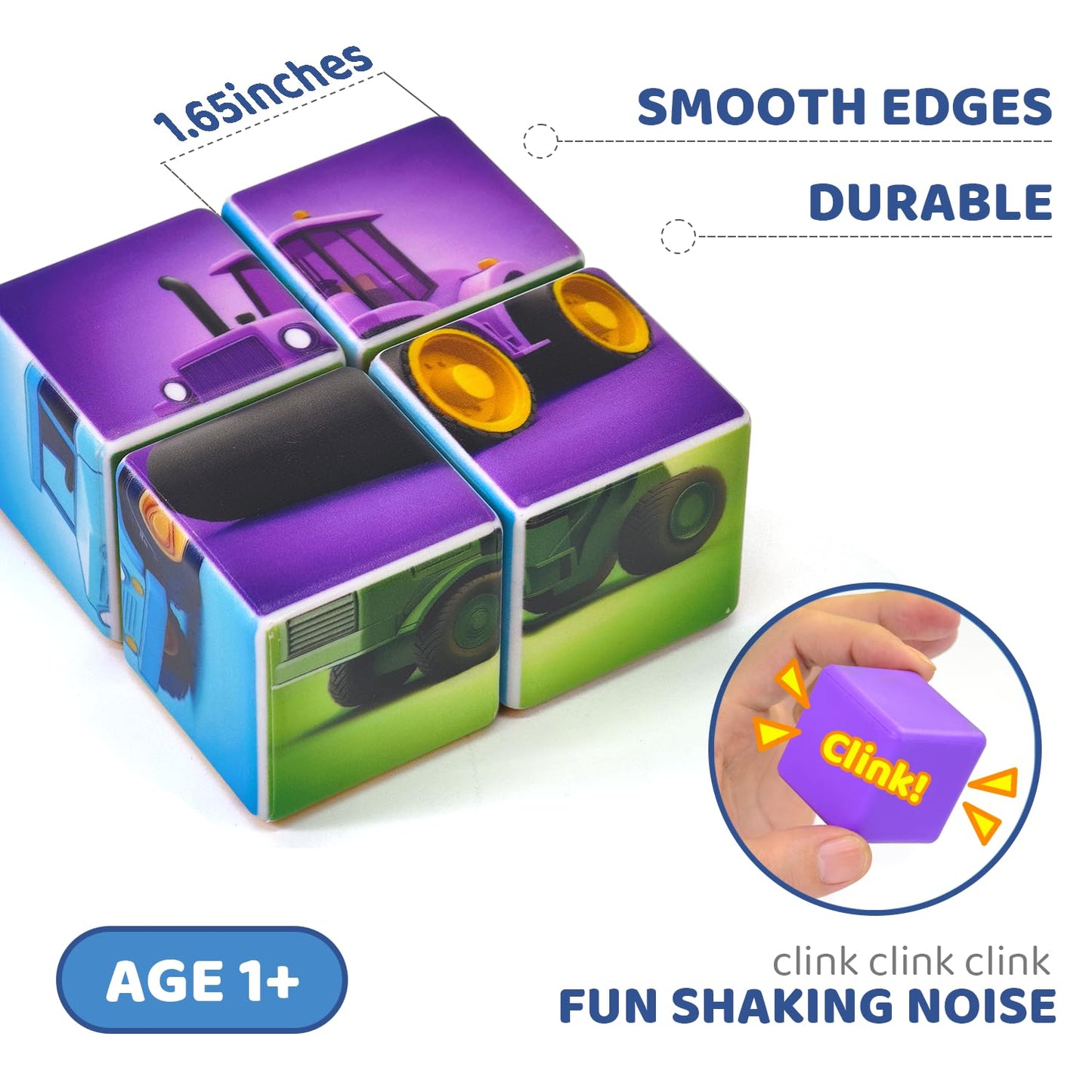 Pairez Toys Magnetic Cubes for Toddlers – 1.65 Inch Large Building Blocks & STEM Play