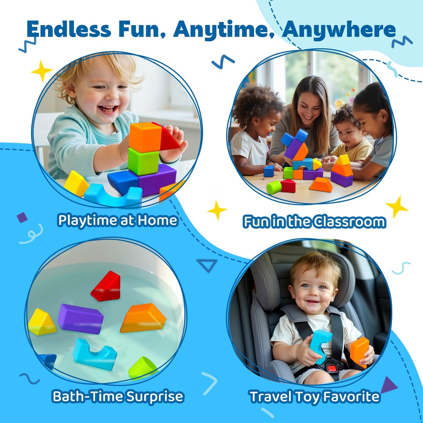 Pairez Toys Magnetic Blocks – Large 1.65" Cubes (19pc) Montessori Kit for Toddlers 3-5