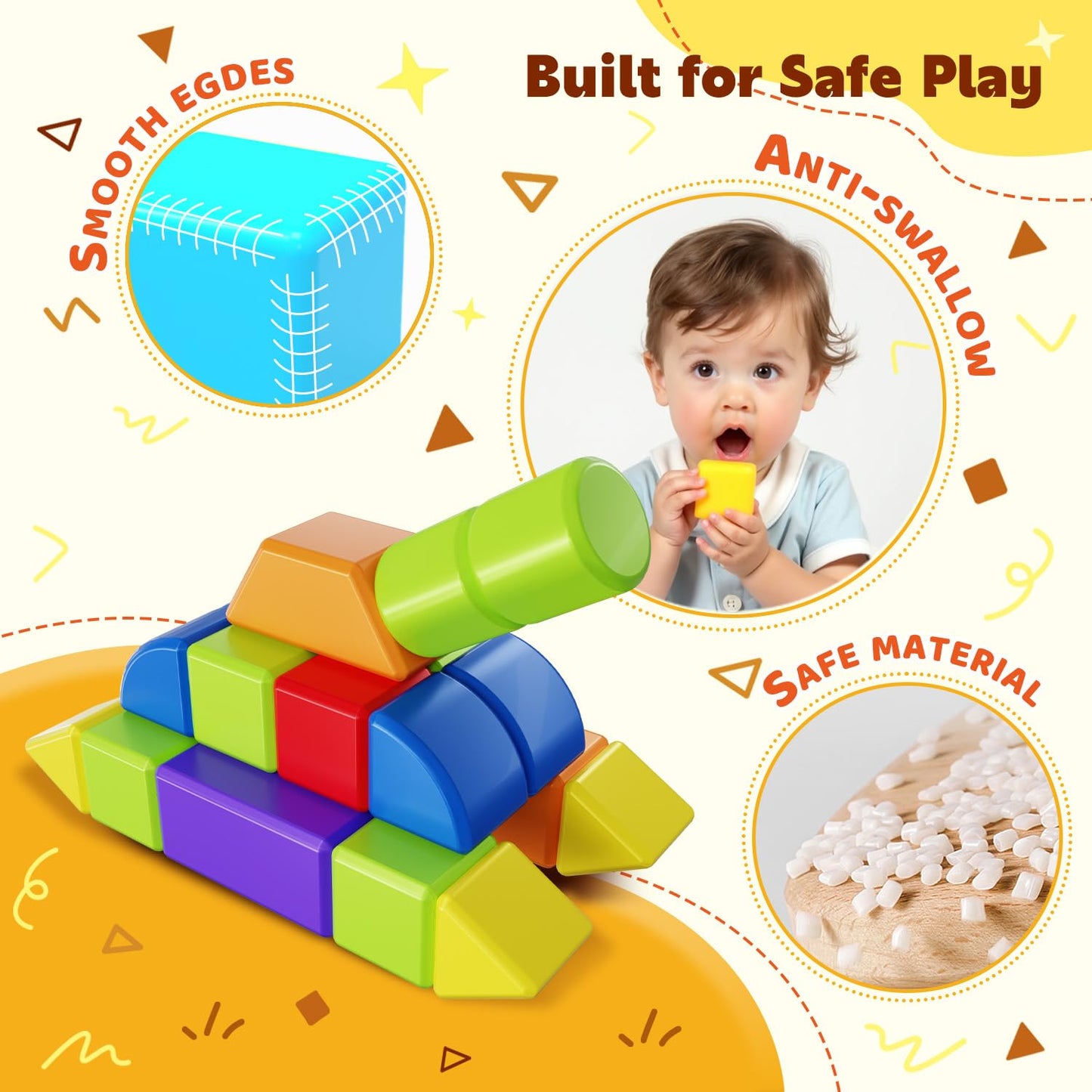 Pairez Toys Magnetic Blocks – 21 Large 1.65-Inch Magnetic Building Cubes for Kids Ages 3–6