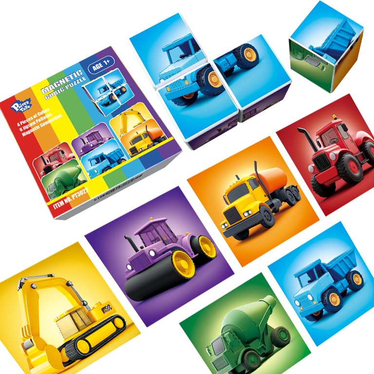 Pairez Toys Magnetic Cubes for Toddlers – 1.65 Inch Large Building Blocks & STEM Play