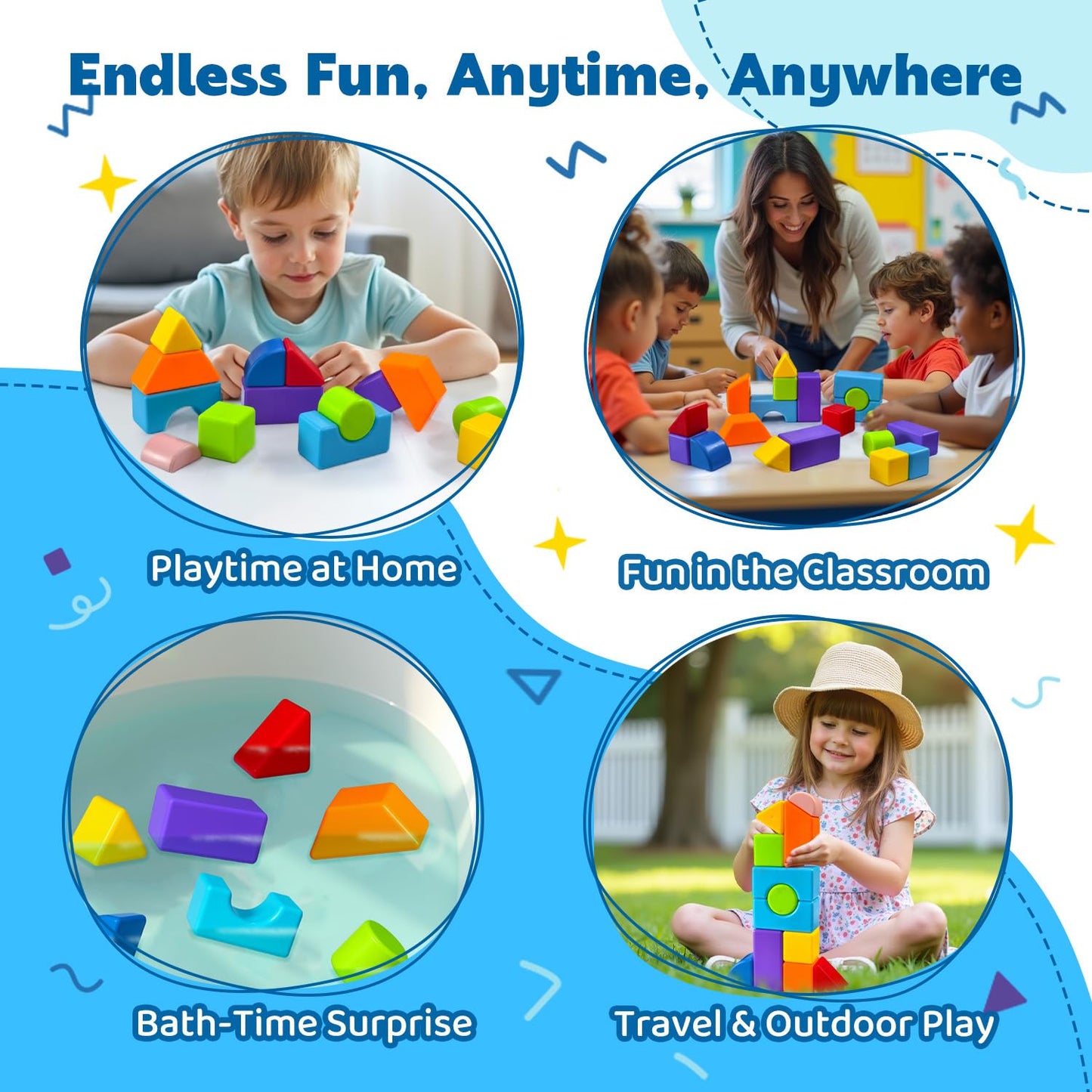 Pairez Toys Magnetic Building Blocks – 37pcs for Kids 4-8 | 3D Stacking & Sensory Montessori Play