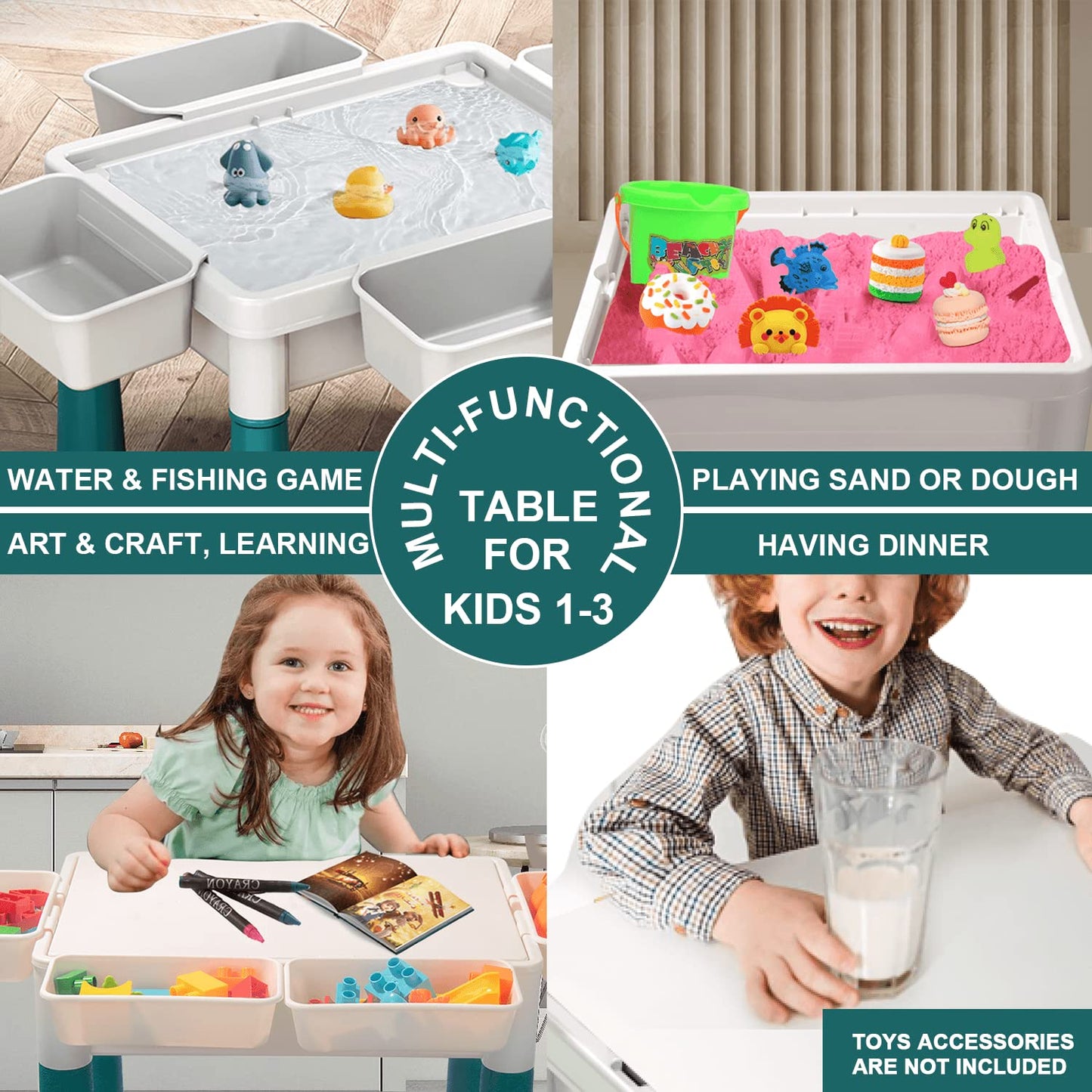 Pairez Toys Small Activity Table for Toddlers 1-3 | Sensory Play & Learning Table