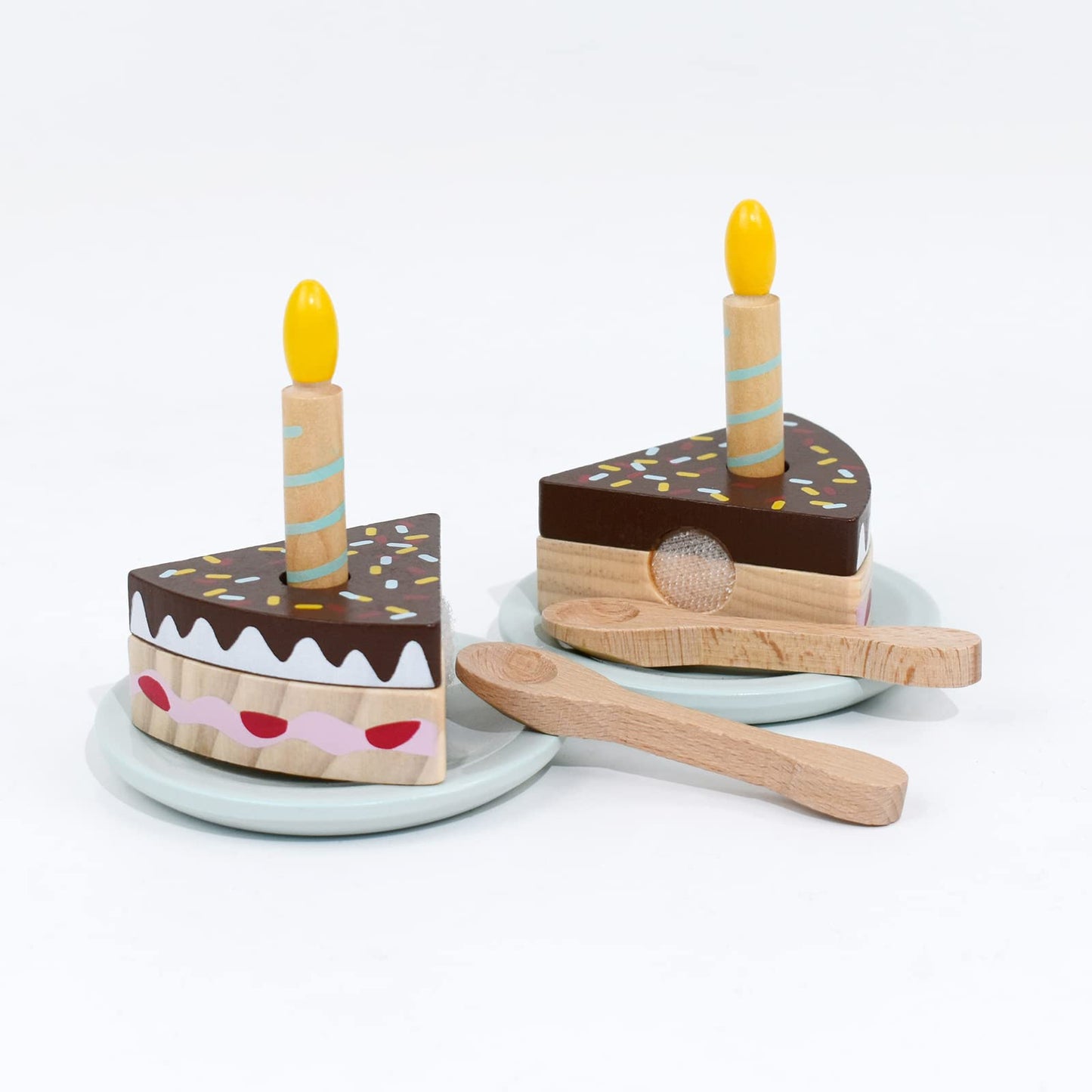 PairPear Birthday Party Cake Playset – Wooden Pretend Cake for Kids