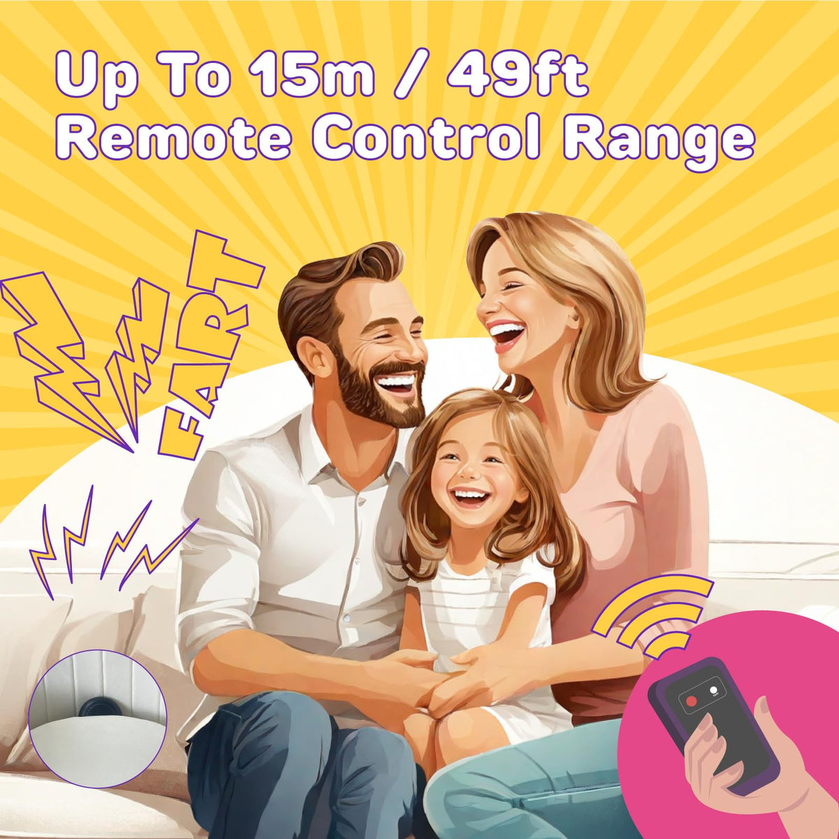 Pajojoqa Fart Machine with Remote – Fun Prank Toy for Parties & April Fools' Day