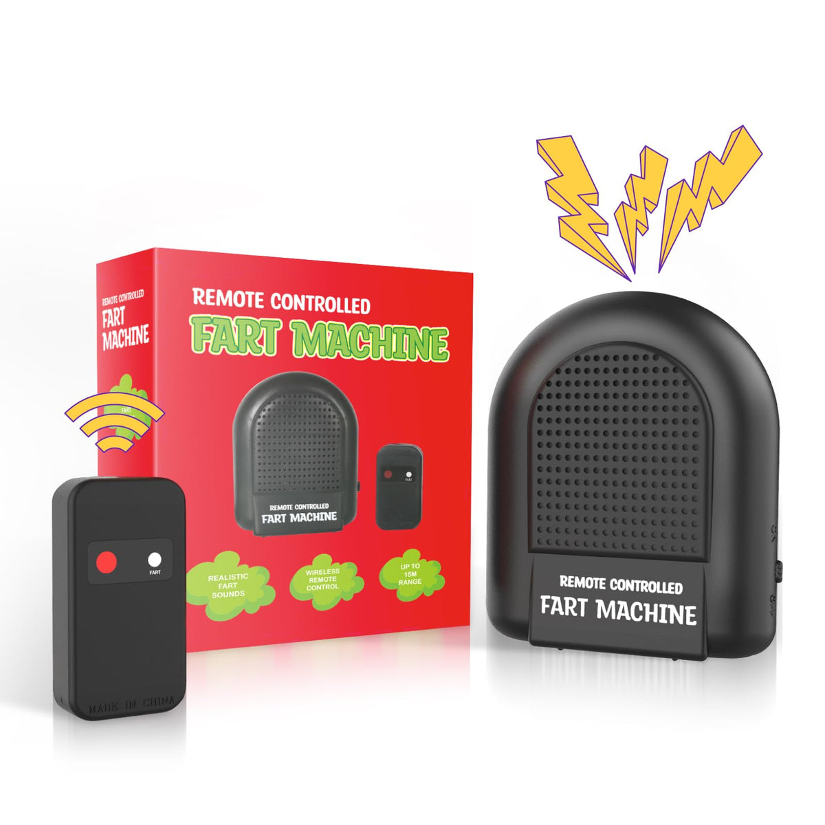 Pajojoqa Fart Machine with Remote – Fun Prank Toy for Parties & April Fools' Day