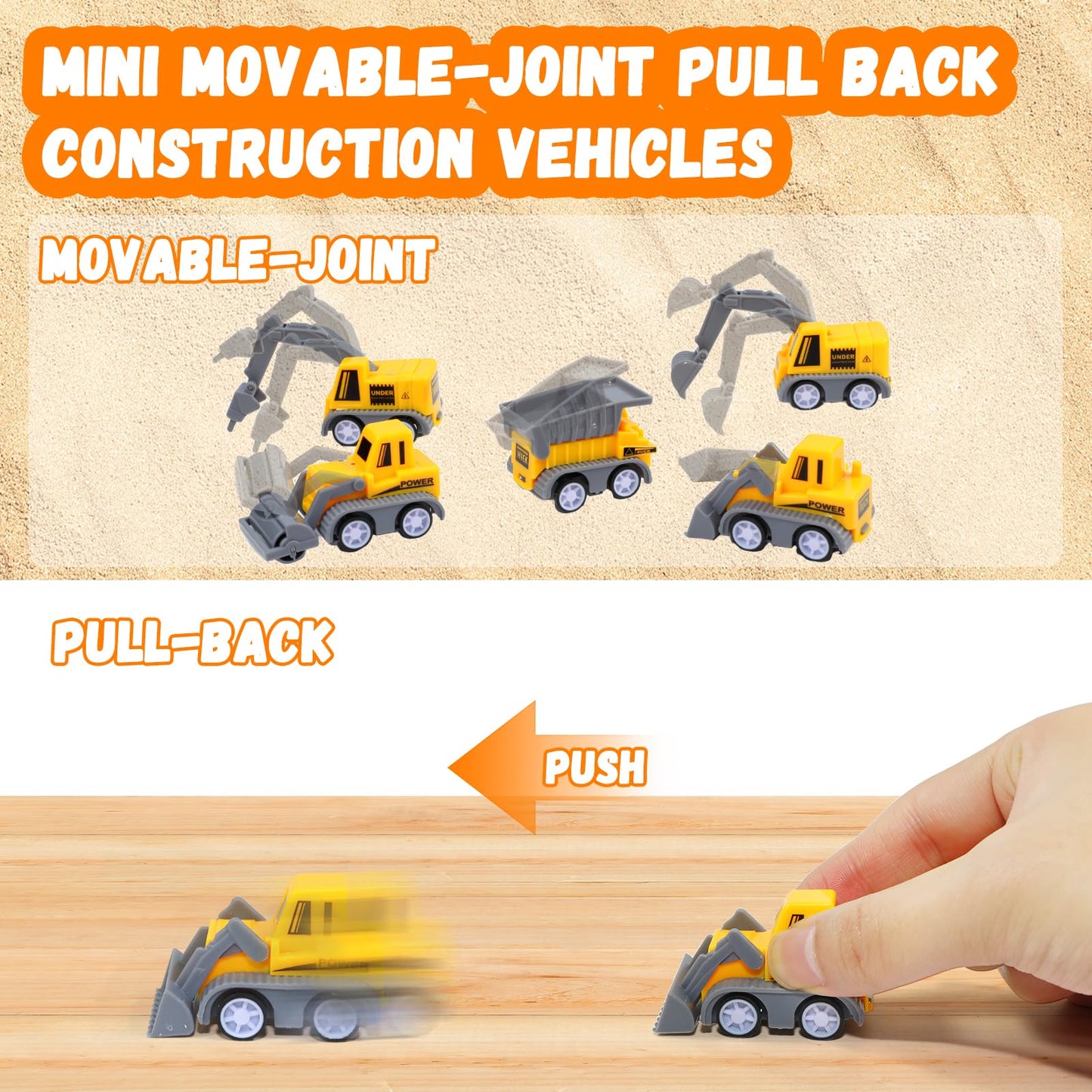 Pakimio Construction Sensory Bin with Lid – 2.64 lbs Magic Sand, Trucks & Signs for 3–7+ Kids