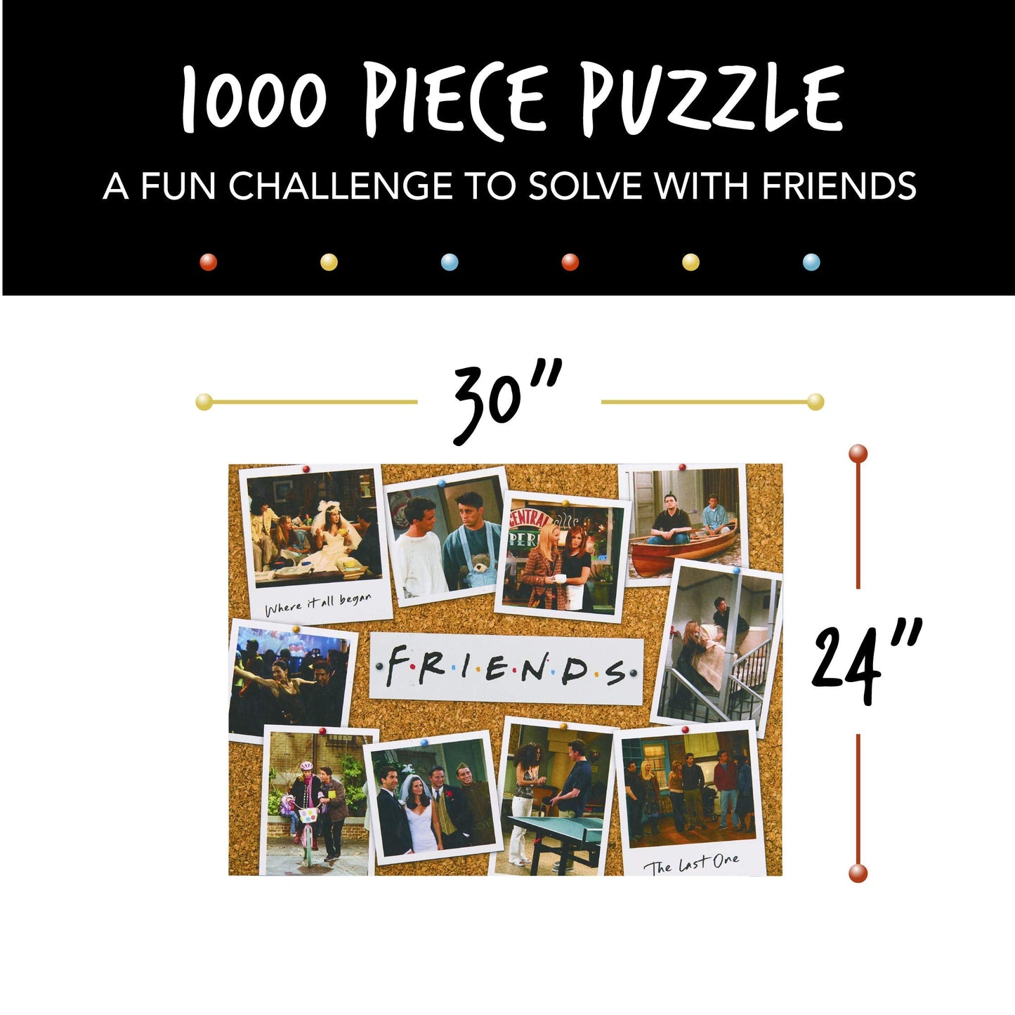 Paladone Friends 1000-Piece Jigsaw Puzzle – 30in x 24in – Officially Licensed