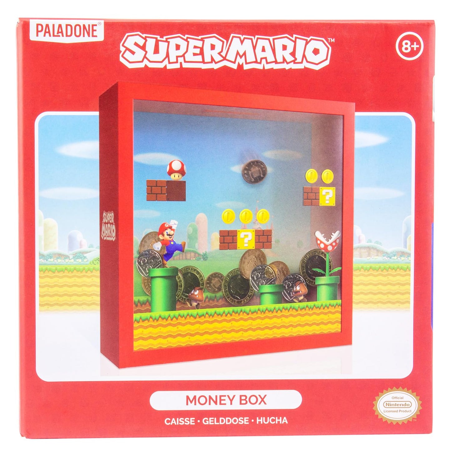Paladone Super Mario Arcade Money Box – Official Mario Piggy Bank | Kids Gift & Room Decor