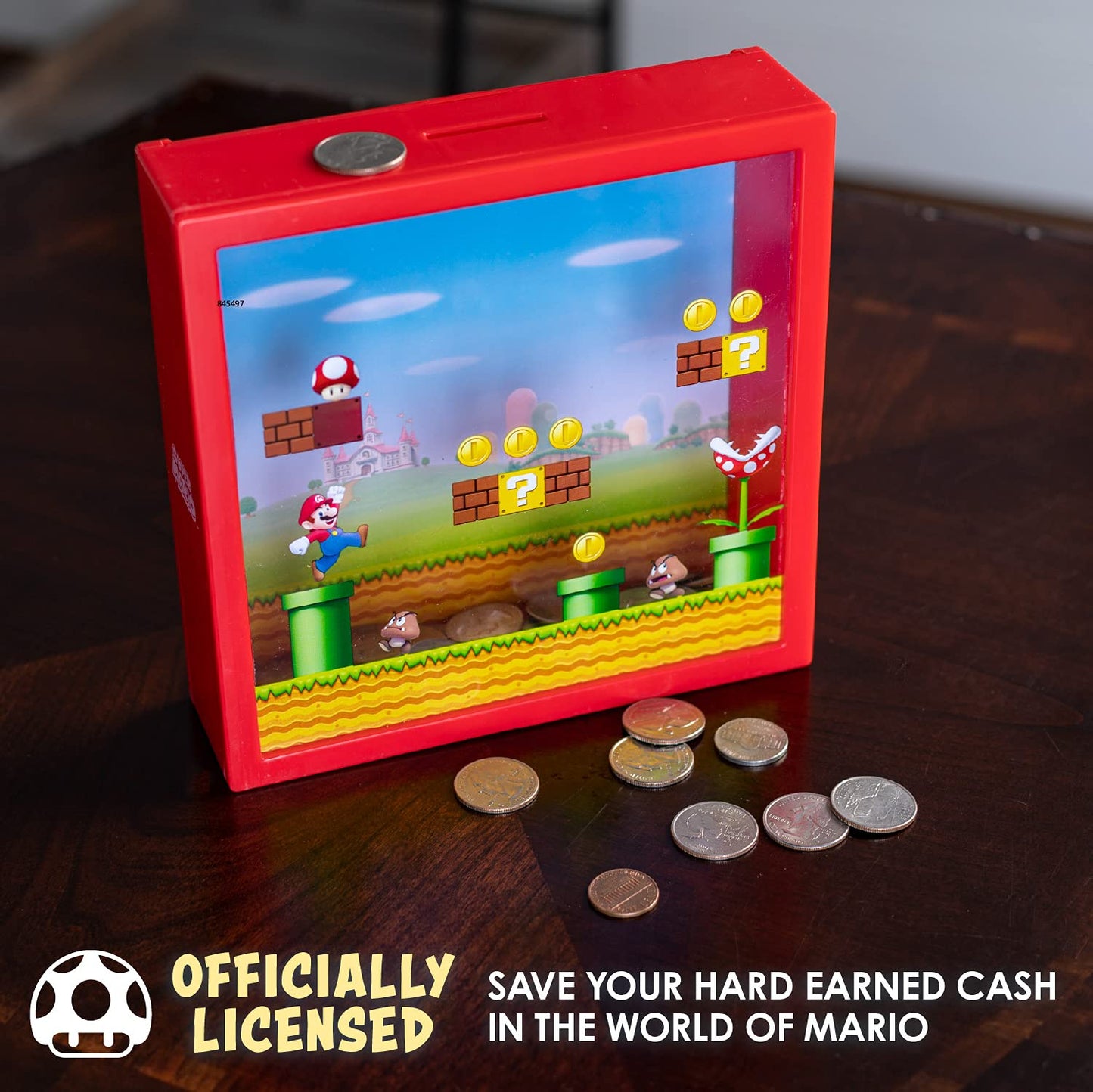 Paladone Super Mario Arcade Money Box – Official Mario Piggy Bank | Kids Gift & Room Decor
