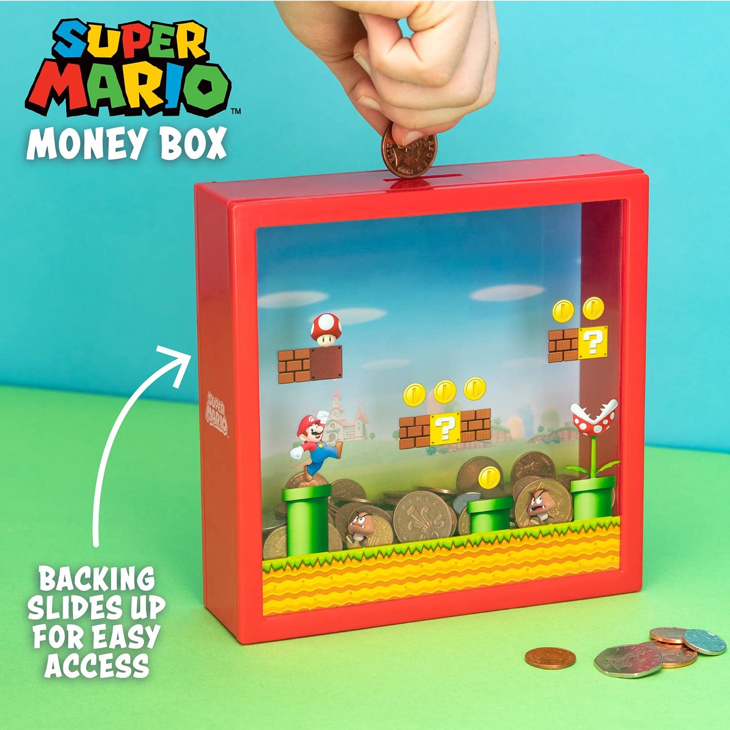 Paladone Super Mario Arcade Money Box – Official Mario Piggy Bank | Kids Gift & Room Decor