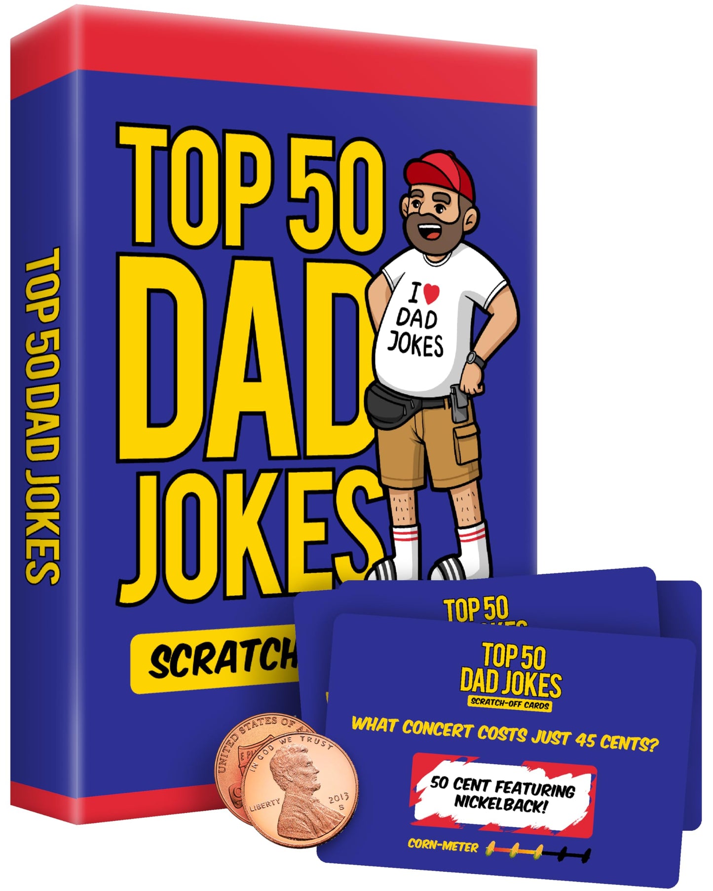 Palettes and Prints: Premium Top 50 Dad Jokes Scratch Off Cards – Gift Idea