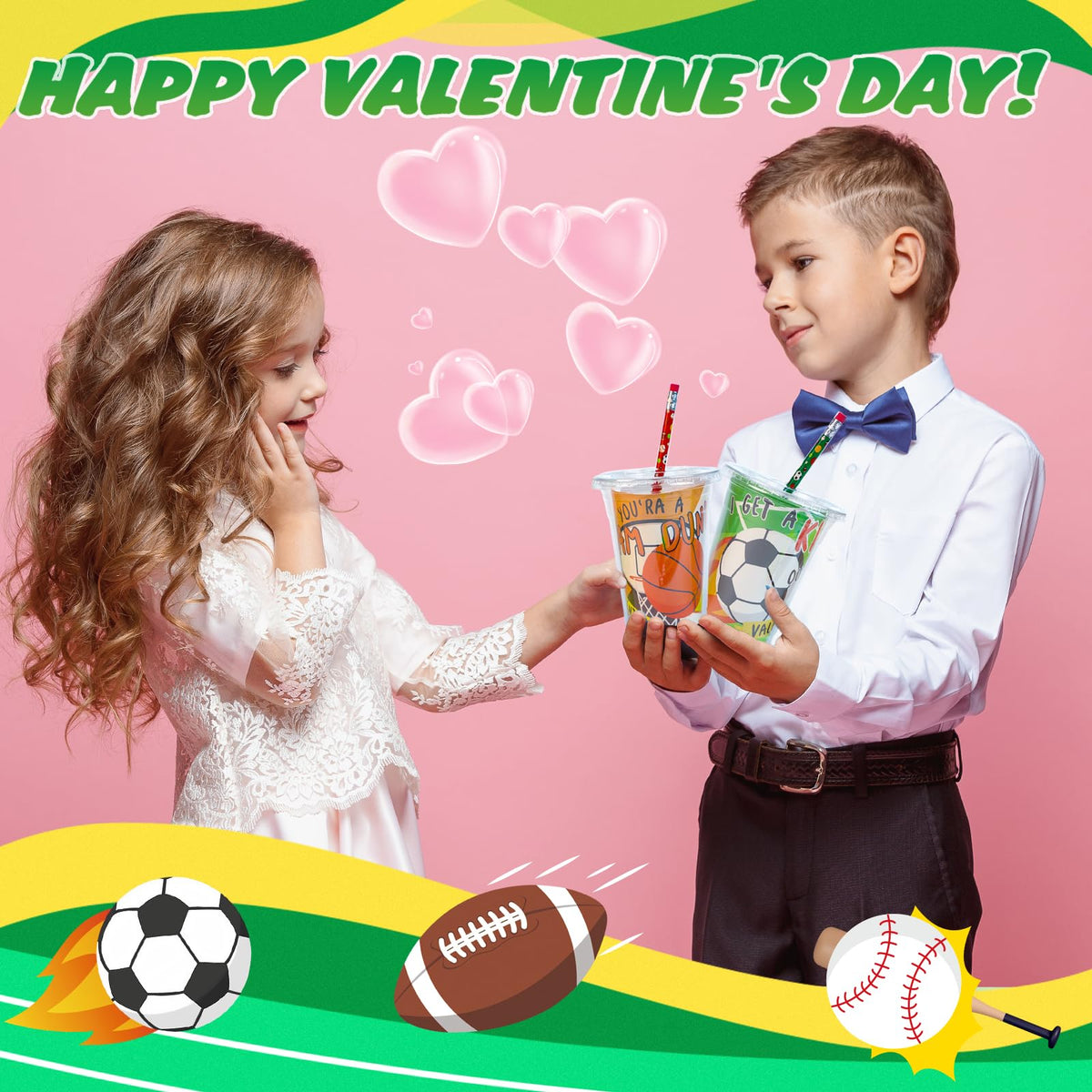 PaLeyFer 210+ Piece Sports Stationery Gift Set – 30 Pack Valentine Classroom Favors