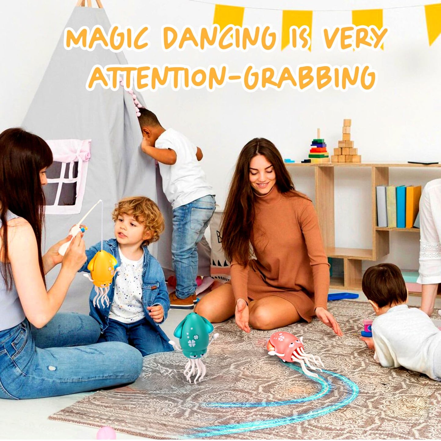 Palksky Dancing Octopus Toy for Tummy Time — Light, Music, Auto Crawling & Obstacle Avoidance