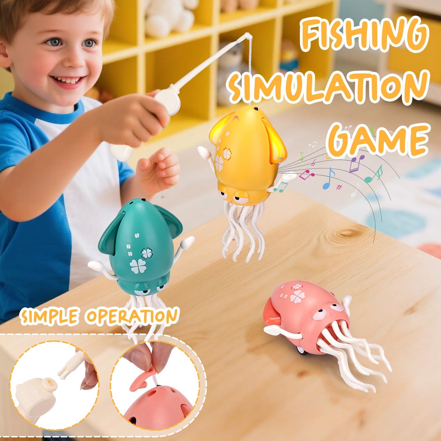 Palksky Dancing Octopus Toy for Tummy Time — Light, Music, Auto Crawling & Obstacle Avoidance