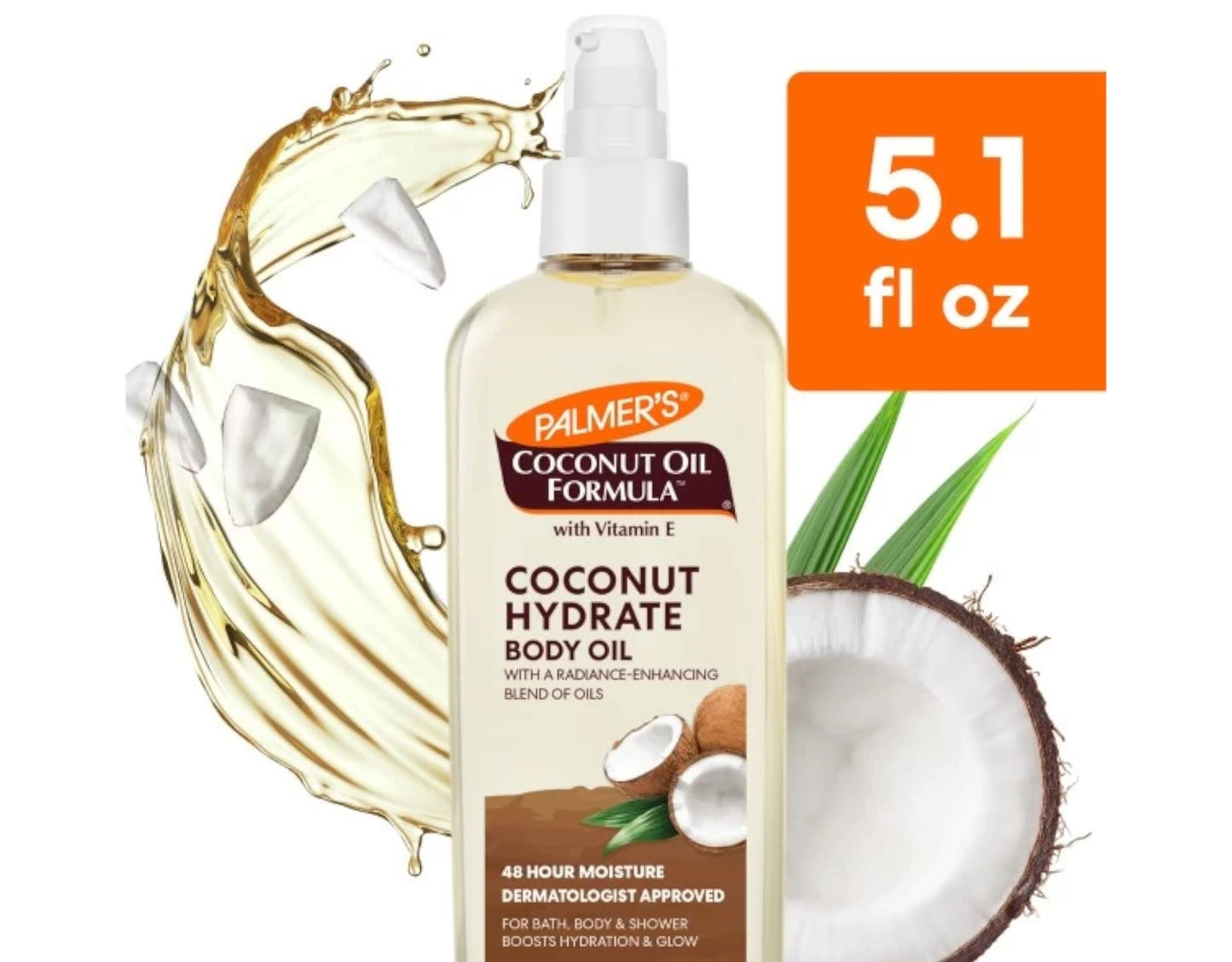 Palmer's Coconut Oil Formula Body Oil 5.1 oz – 2 Pack
