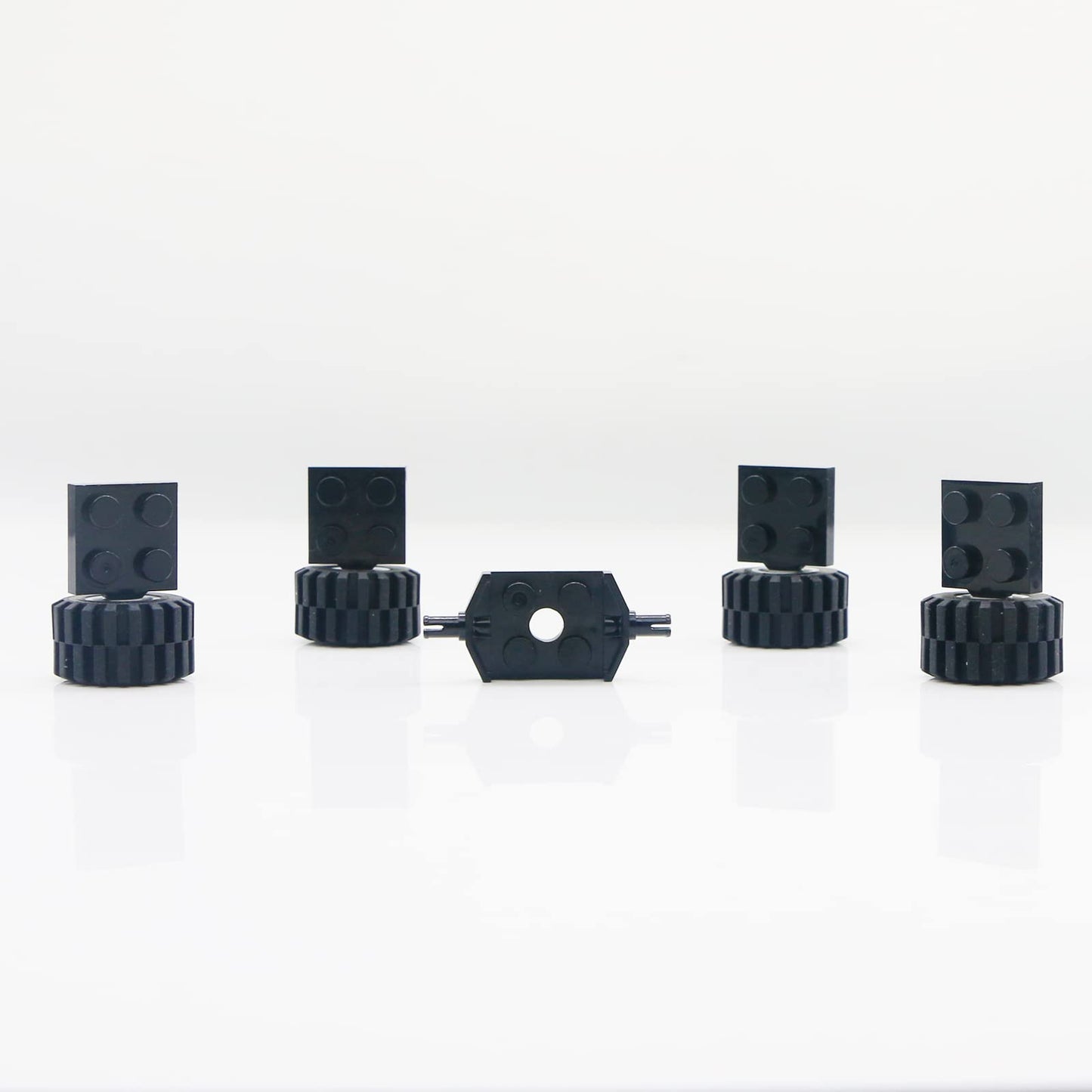 Pamvava Tires Wheels and Axles Sets – 56-Piece Brick Accessories for Cars, Trucks & More