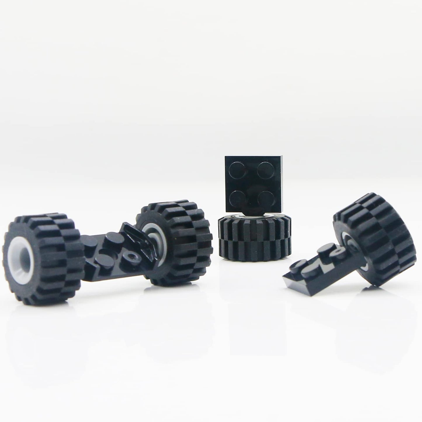Pamvava Tires Wheels and Axles Sets – 56-Piece Brick Accessories for Cars, Trucks & More
