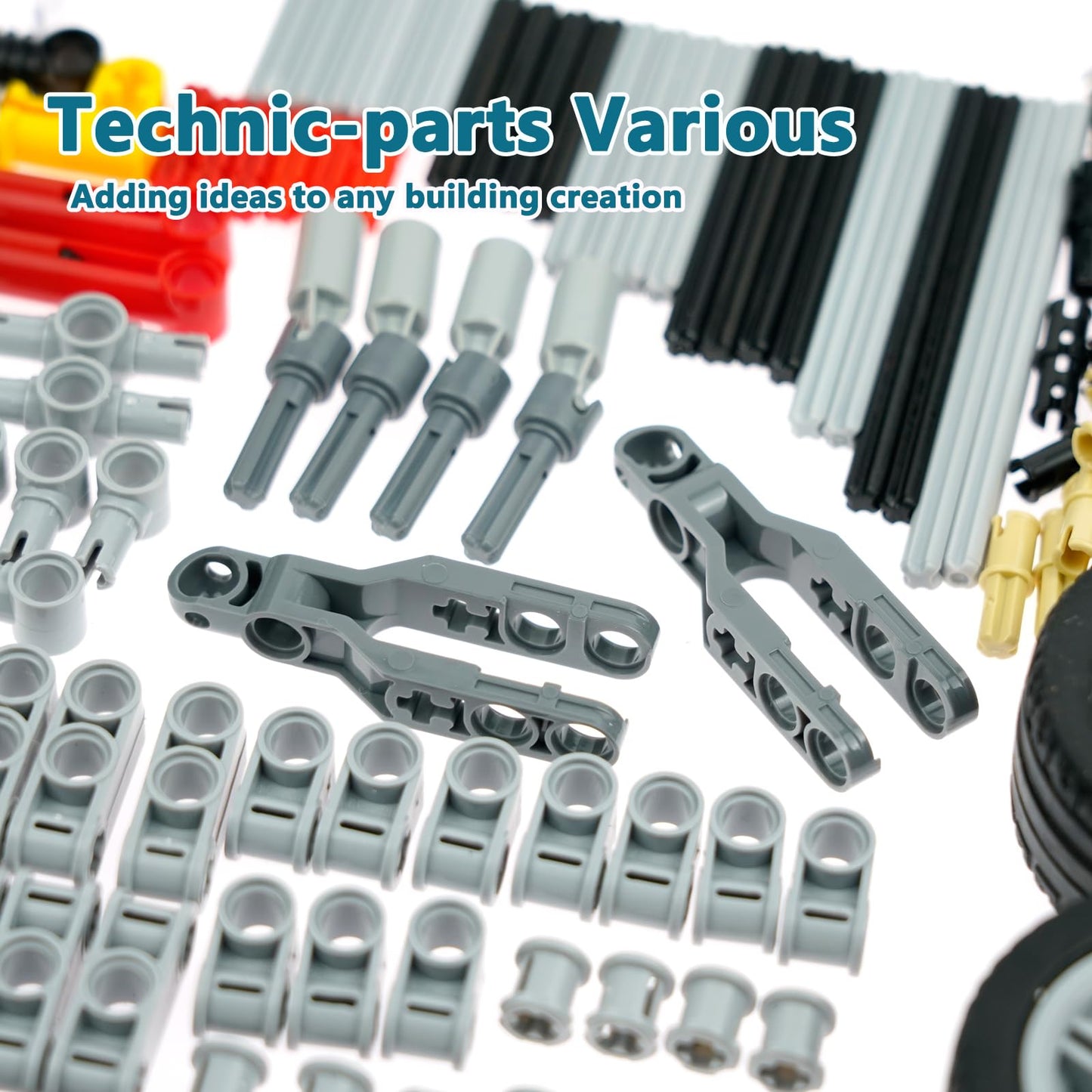 Pamvava Gears-Axles-Pins Sets for Technic Building - Motor Compatible