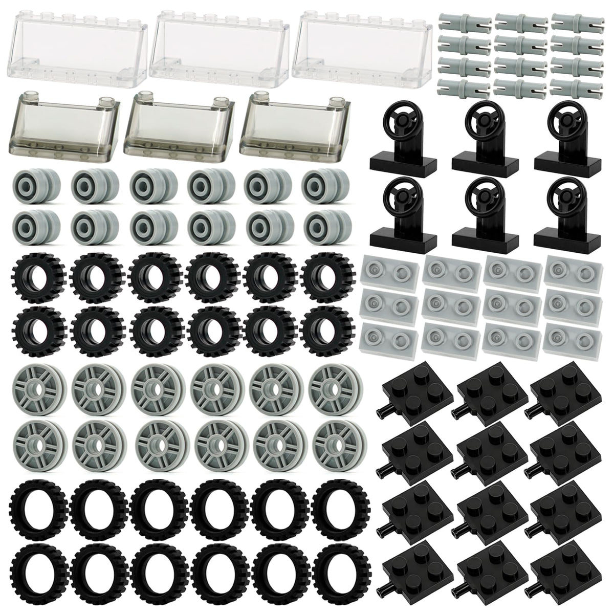 Pamvava Wheels & Axles Sets – 102 Car Parts Educational Toys