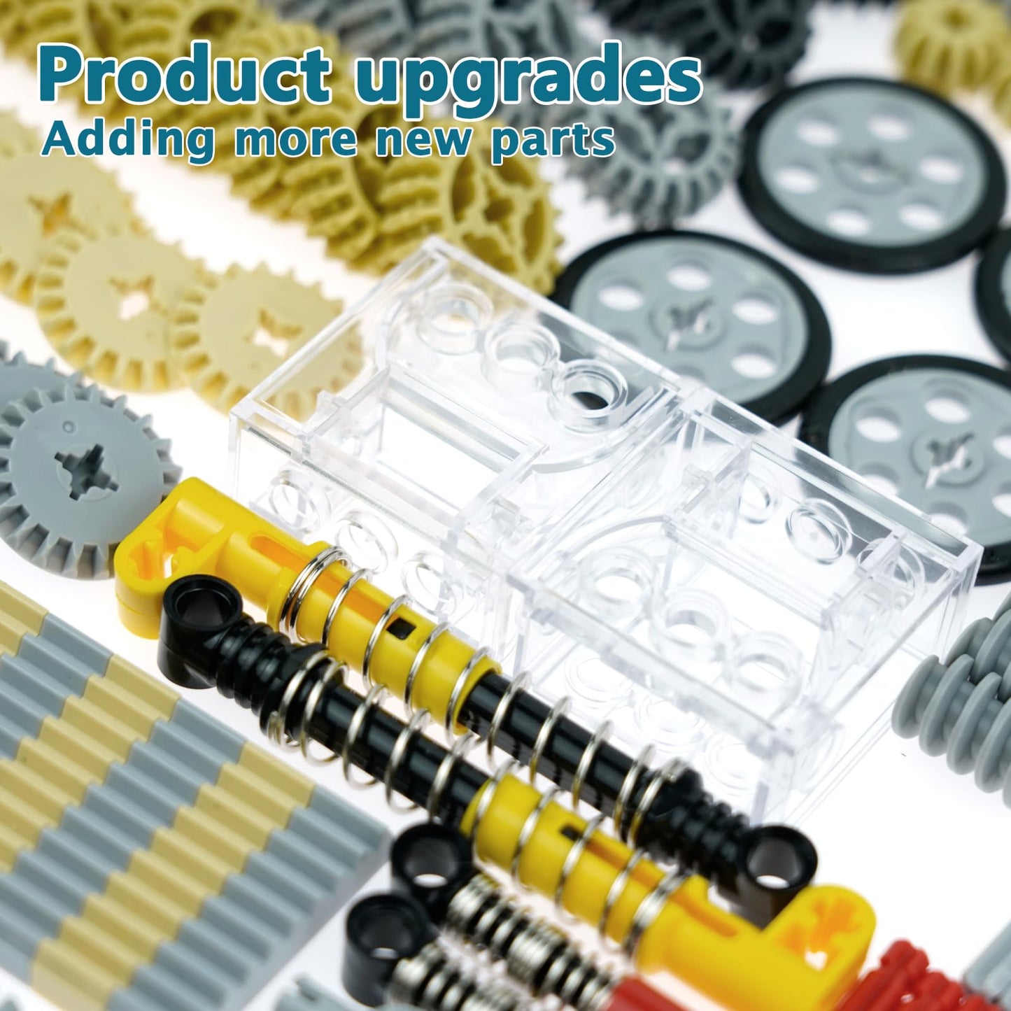 Pamvava Gears-Axles-Pins Sets for Technic Building - Motor Compatible