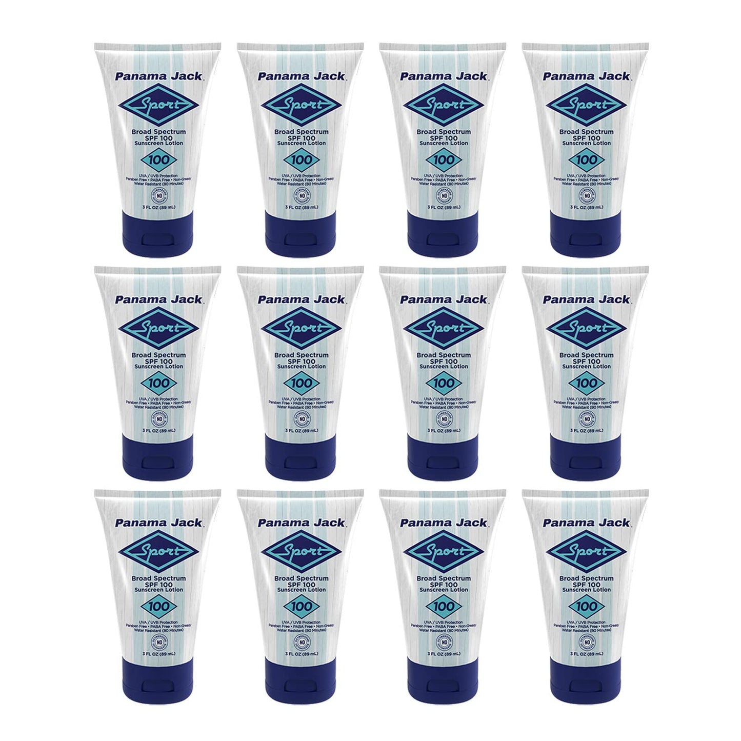 Panama Jack Sport Sunscreen Lotion SPF 100 – Broad Spectrum UVA/UVB, Non-Greasy, Cruelty-Free, 3 FL OZ (Pack of 2)