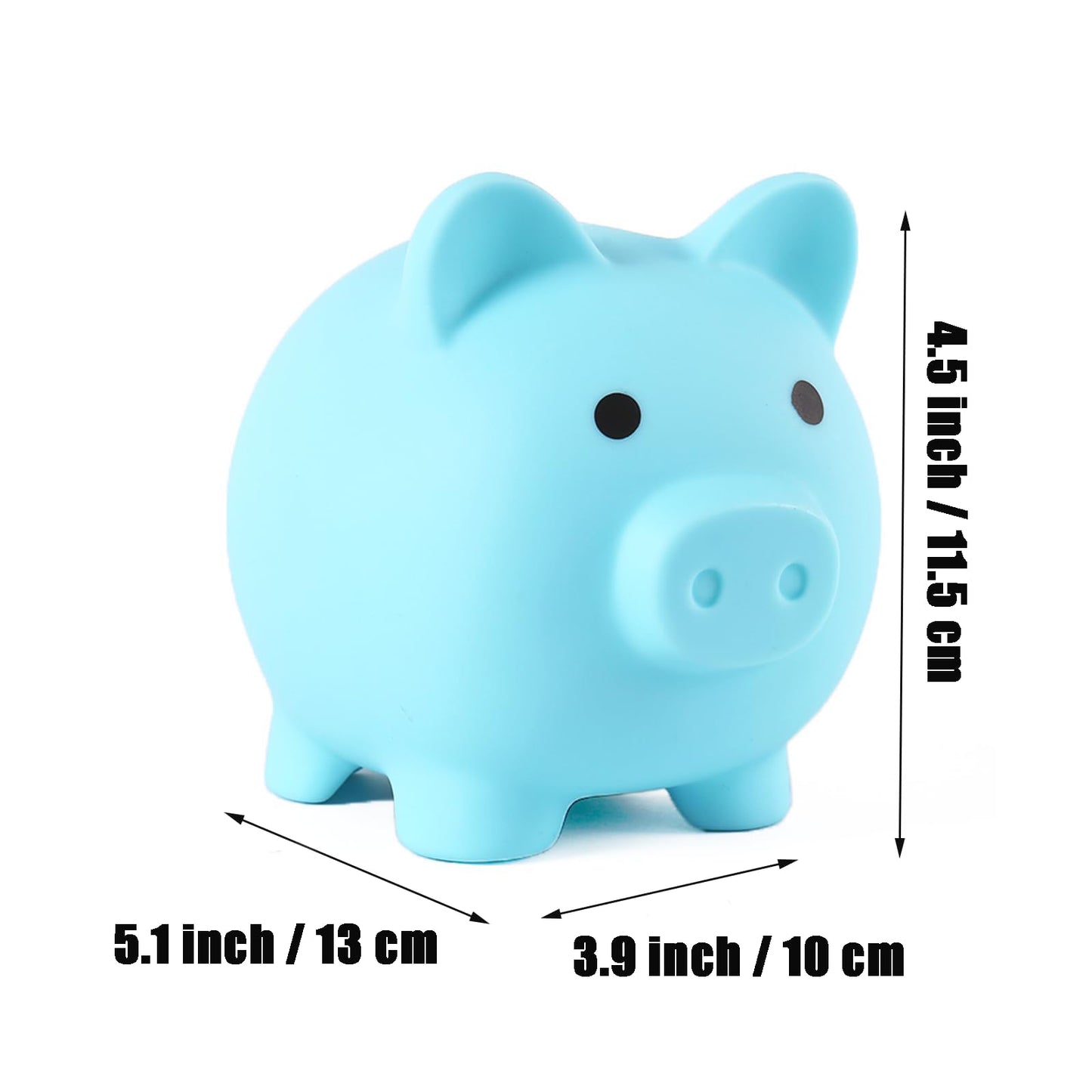 PandaEar Piggy Bank – Shatterproof Blue Coin Bank for Kids