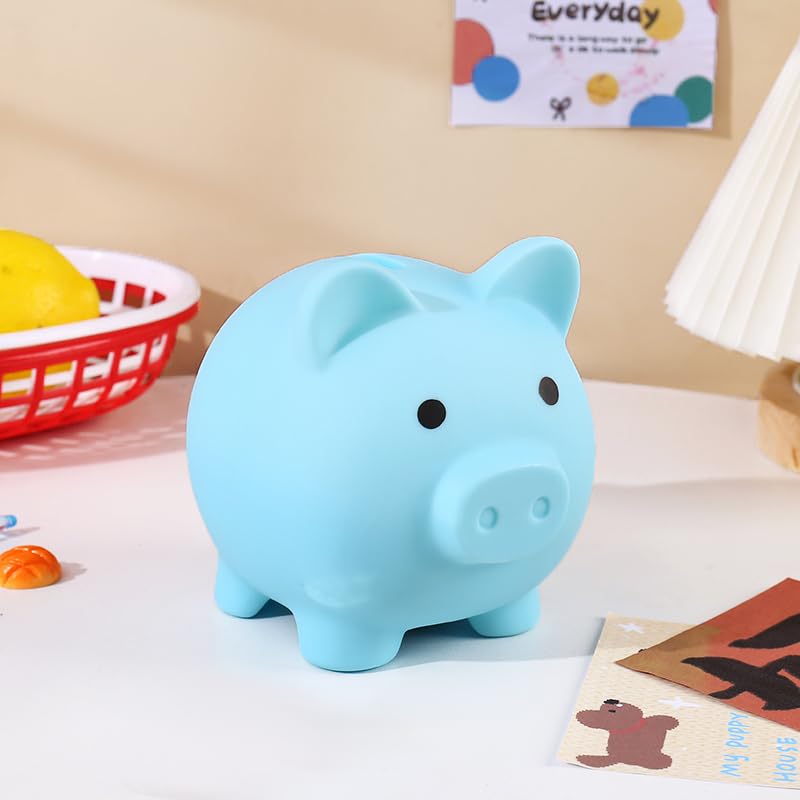 PandaEar Piggy Bank – Shatterproof Blue Coin Bank for Kids