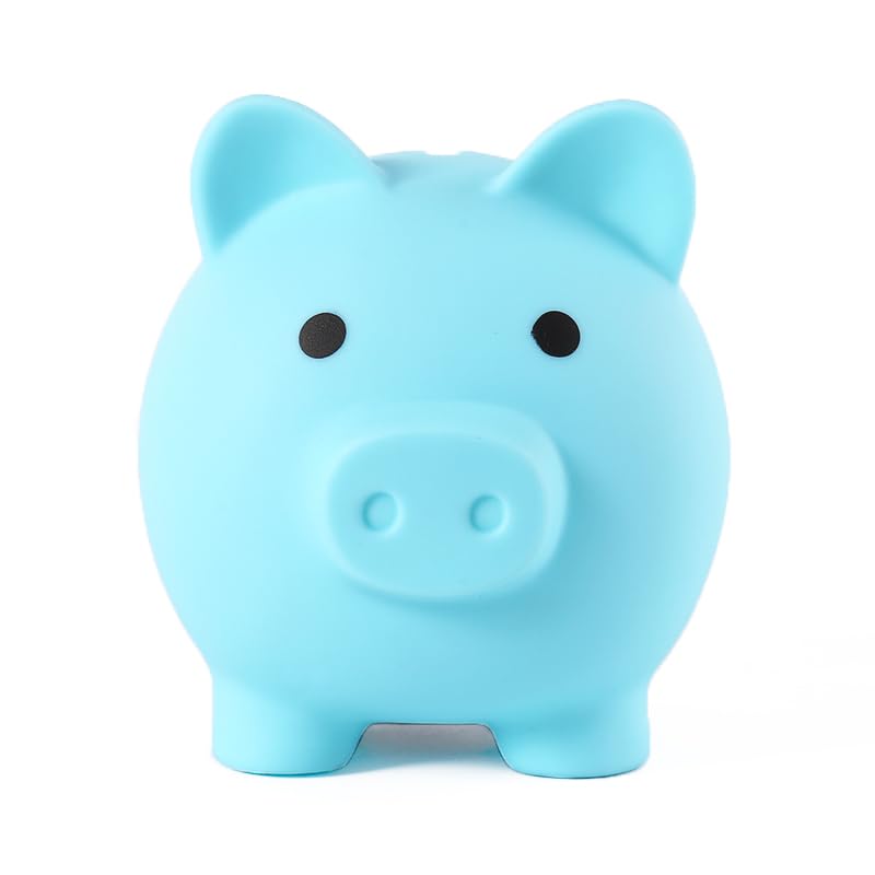PandaEar Piggy Bank – Shatterproof Blue Coin Bank for Kids