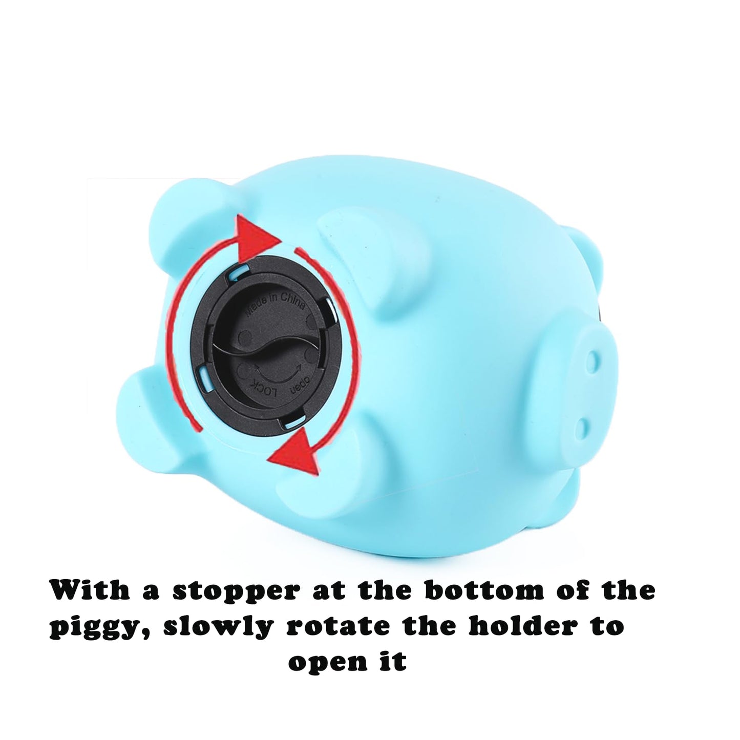 PandaEar Piggy Bank – Shatterproof Blue Coin Bank for Kids
