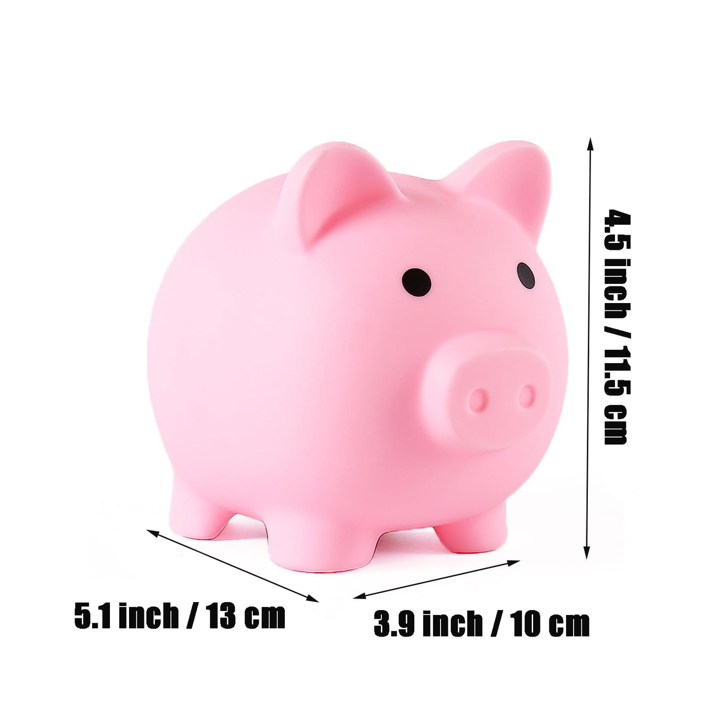 PandaEar Piggy Bank – Unbreakable Pink Coin Bank for Kids, Shatterproof & Easy Access