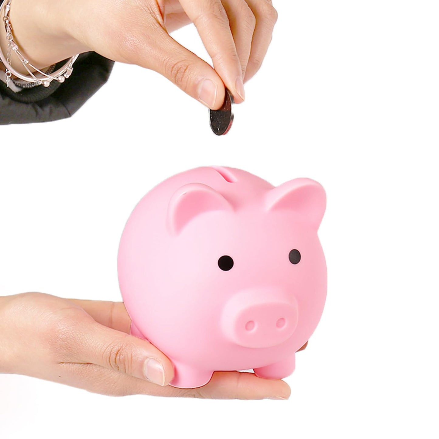 PandaEar Piggy Bank – Unbreakable Pink Coin Bank for Kids, Shatterproof & Easy Access