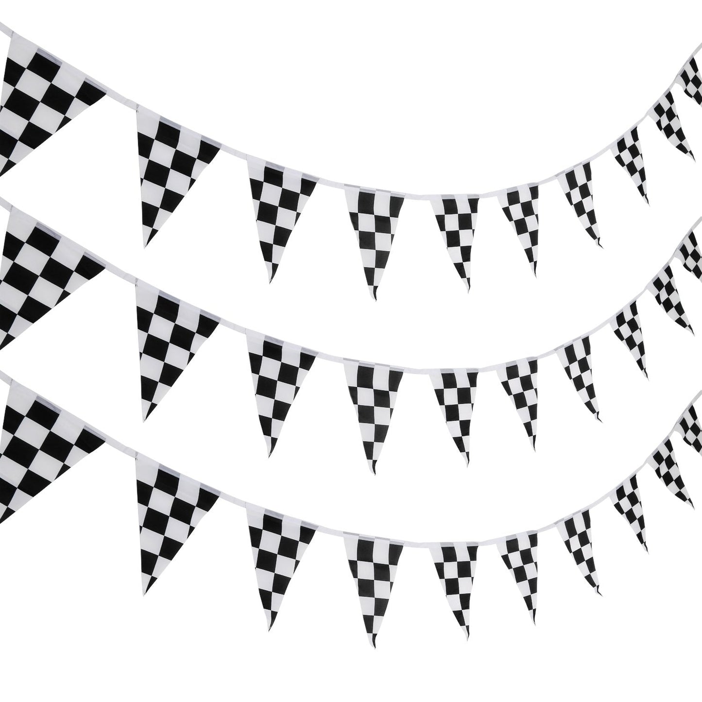 Pangda 10m Checkered Pennant Banner – Racing Flag Party Decor