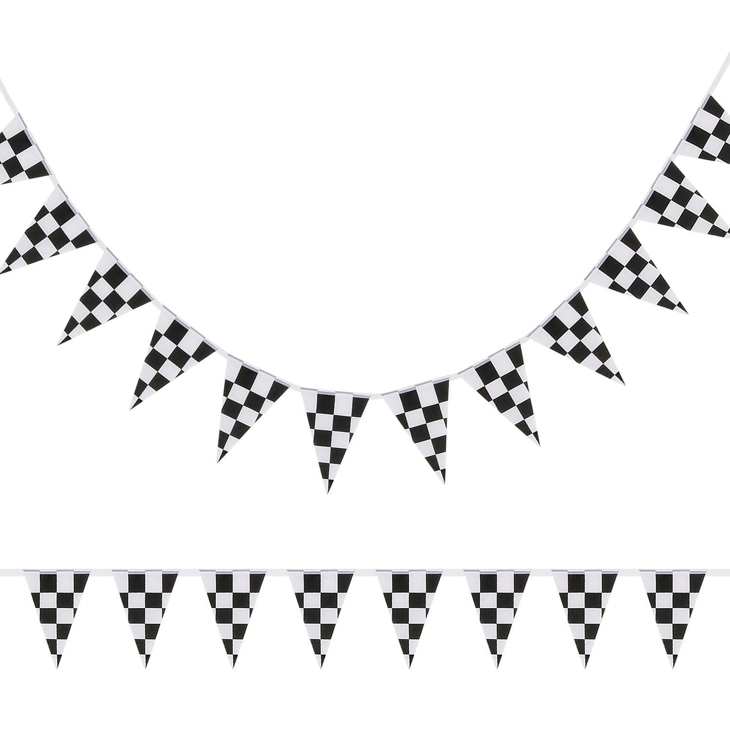 Pangda 10m Checkered Pennant Banner – Racing Flag Party Decor