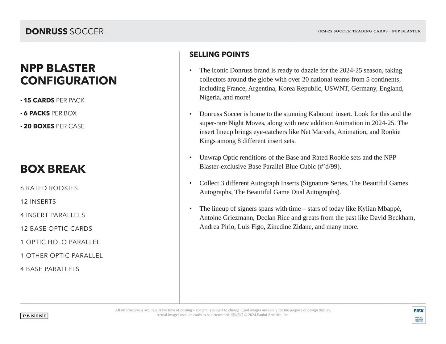 Panini Donruss Soccer 2024-25 Blaster Box 6-Pack – Red Cubic Parallels (Blaster Exclusive)
