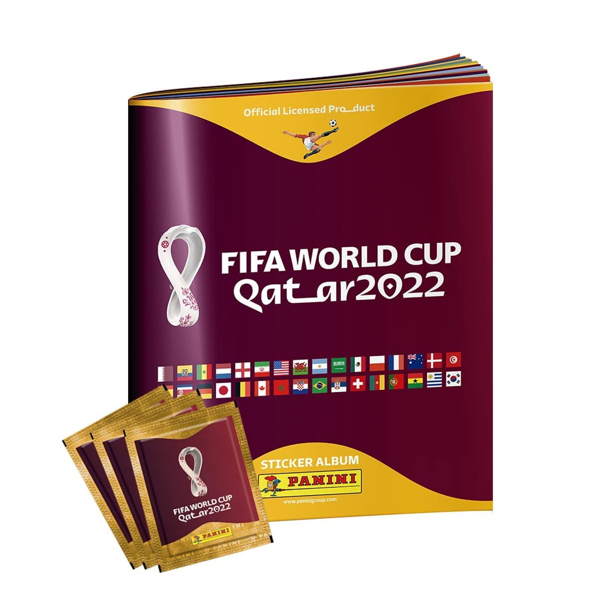 Panini FIFA World Cup Qatar 2022 Sticker Box — 50 Packs x 5 Stickers (USA Version)
