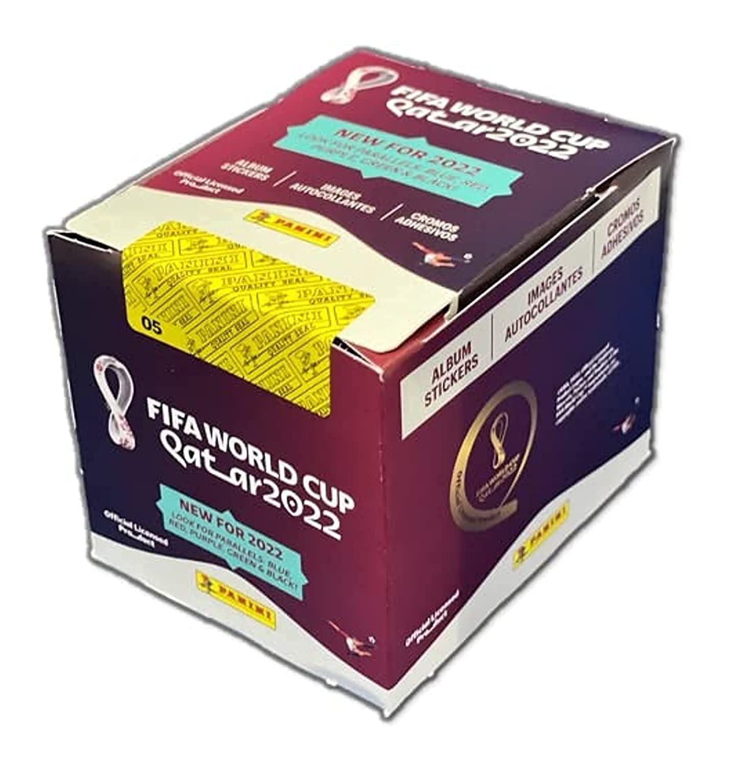 Panini FIFA World Cup Qatar 2022 Sticker Box — 50 Packs x 5 Stickers (USA Version)