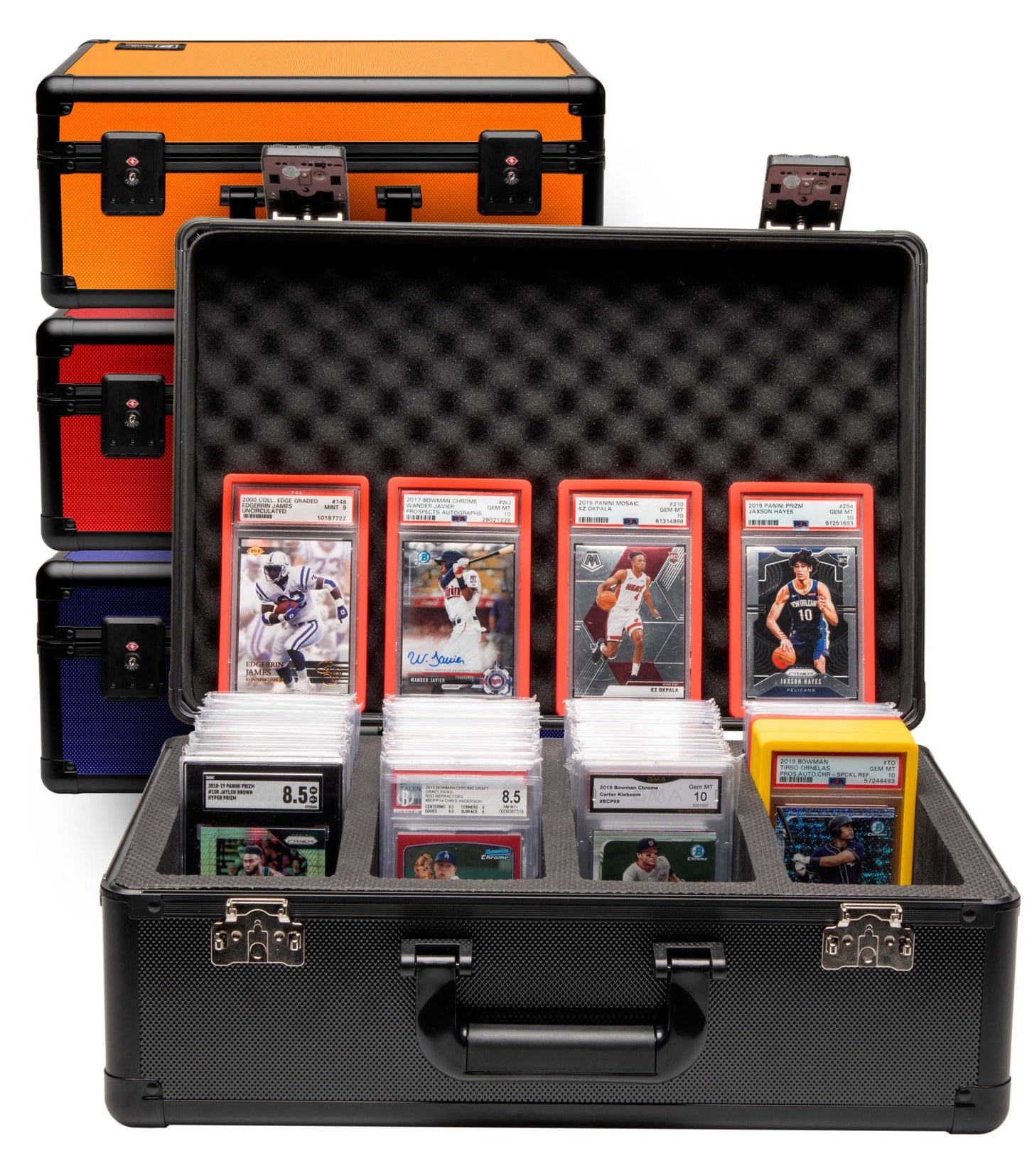 Panopply Slab Armor 4-Row Graded Card Storage Box – Holds 160+ PSA Slabs, TSA Lock