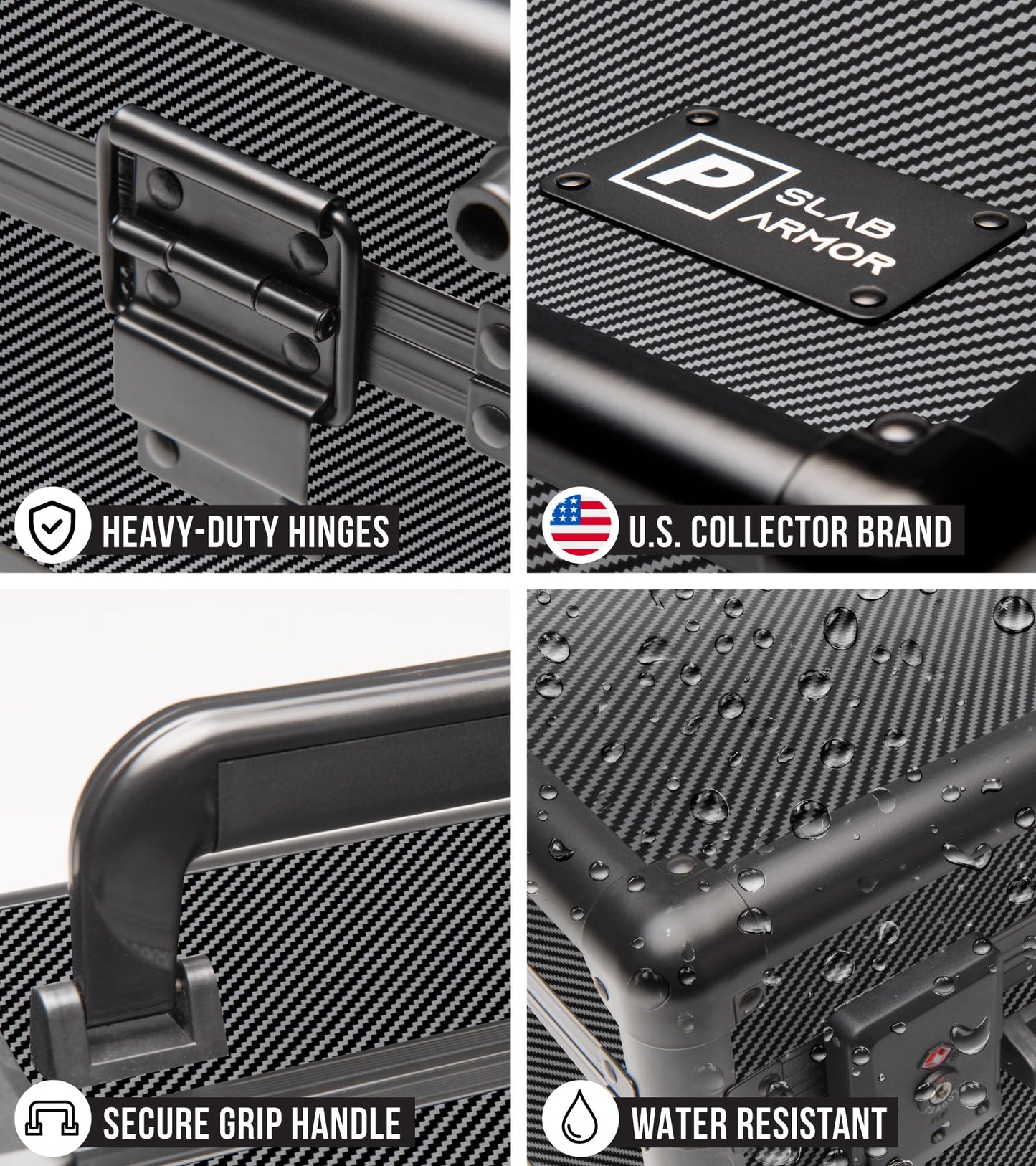 Panopply Slab Armor Fusion 4-Row Graded Card Storage Box – 160+ PSA Slabs (Carbon Fiber)