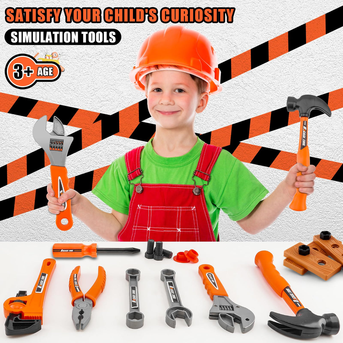 PANPAPA Tools for Toddlers – 24-Piece Toy Screwdriver & Pliers Kit