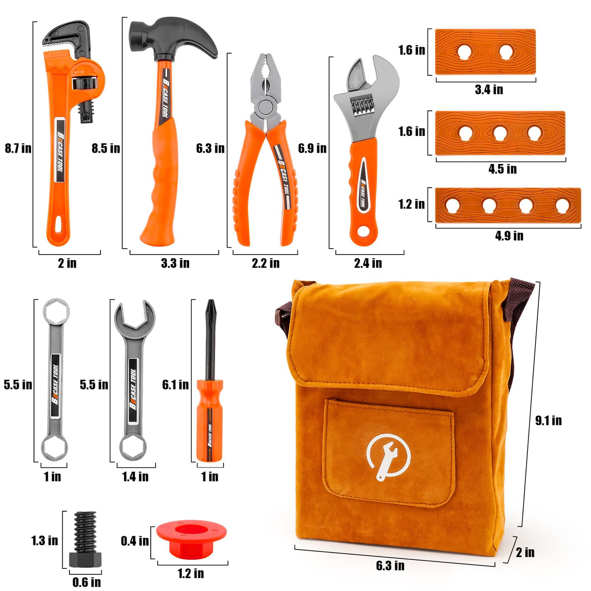 PANPAPA Tools for Toddlers – 24-Piece Toy Screwdriver & Pliers Kit