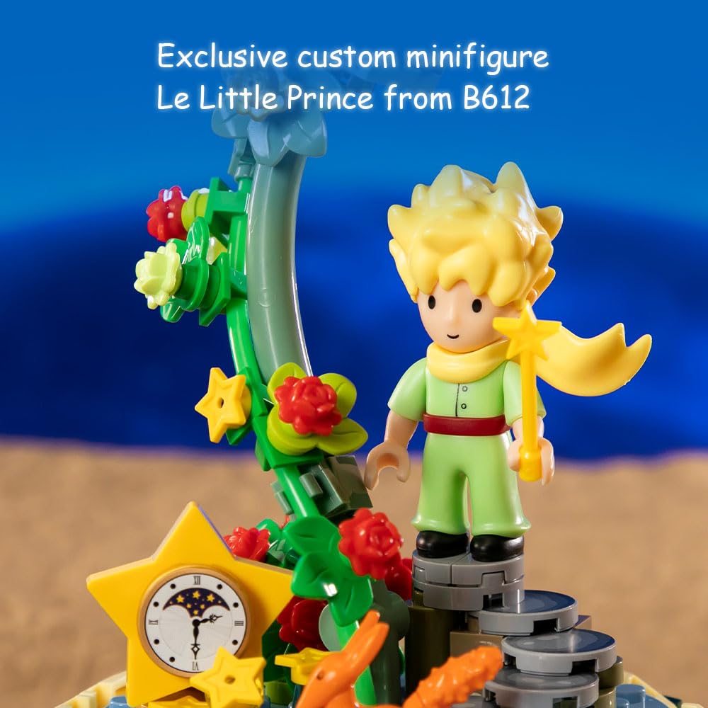 PANTASY Le Petit Prince Starlight Lamp – Creative DIY Building Block Set with Minifigure & Dust Cover