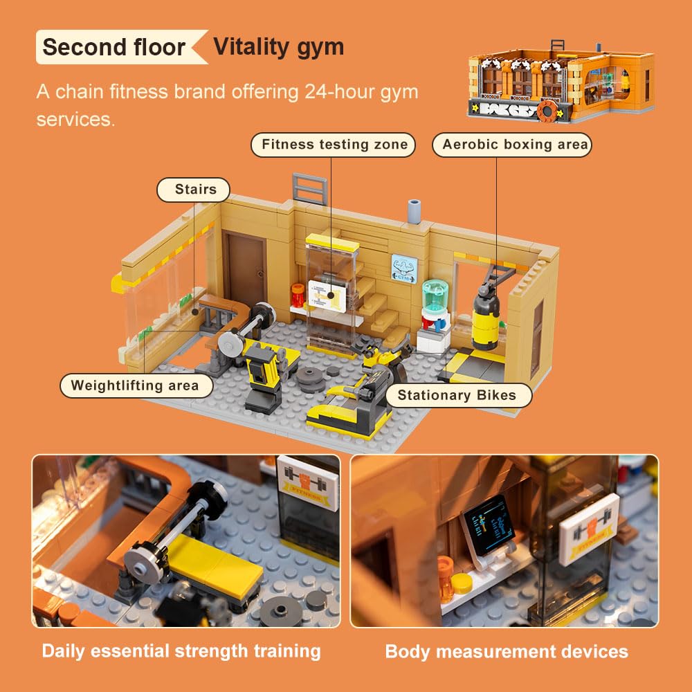 PANTASY European Bakery Building Kit – Four-Level Landmark Construction Set