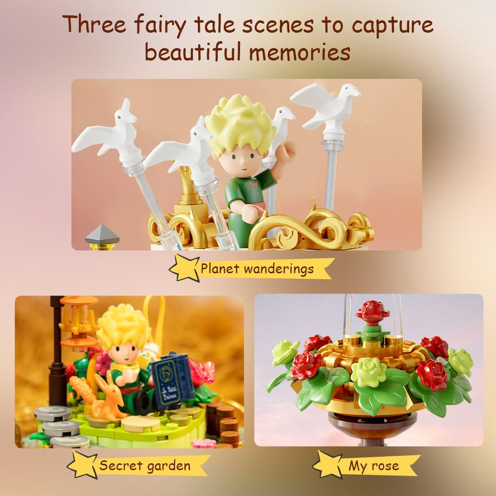 PANTASY Little Prince Hourglass Building Blocks Set – Build, Create & Play for Adults