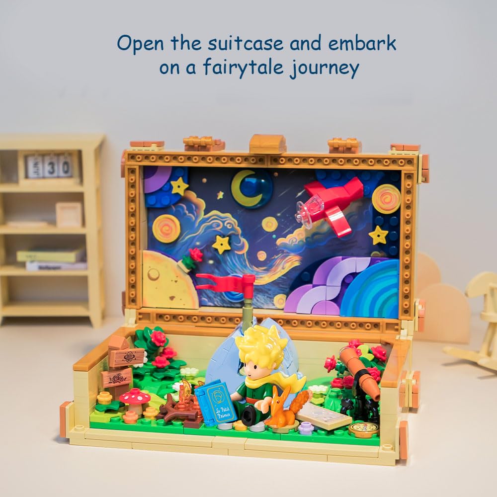 PANTASY The Little Prince Suitcase Building Blocks Set – Create, Display, Play