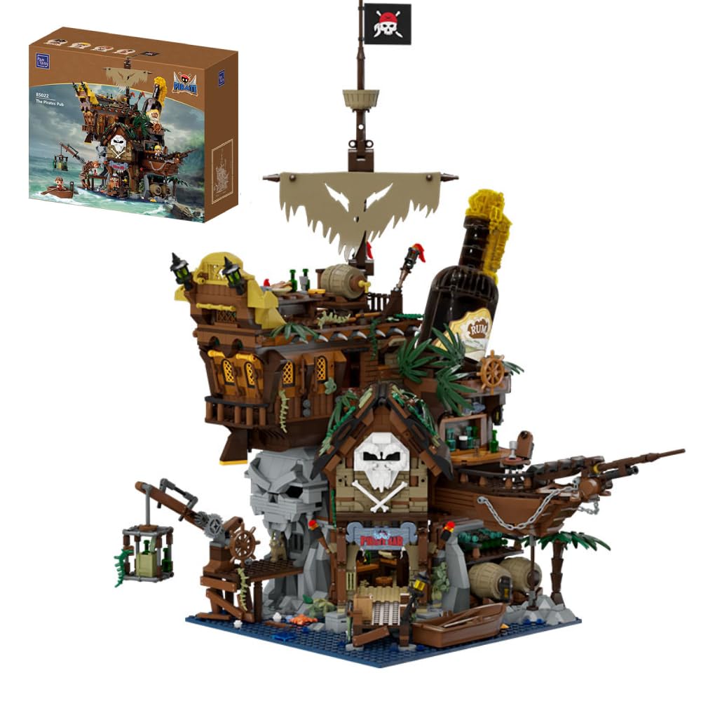 PANTASY Pirate Pub Building Kit — Modular Shipwreck Tavern with Pirate Figures