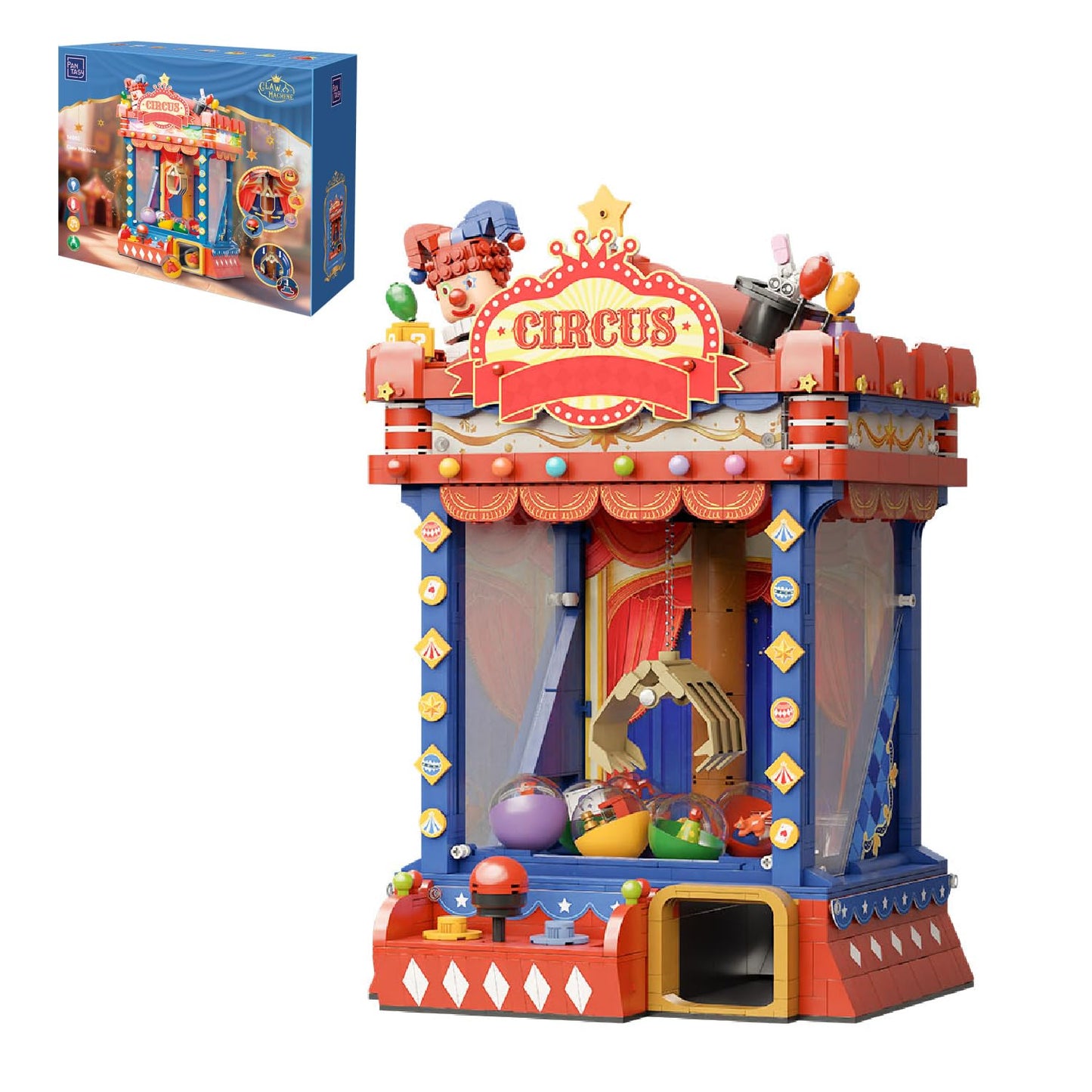 PANTASY Retro Circus Claw Machine Building Kit – Arcade-Style Interactive Display
