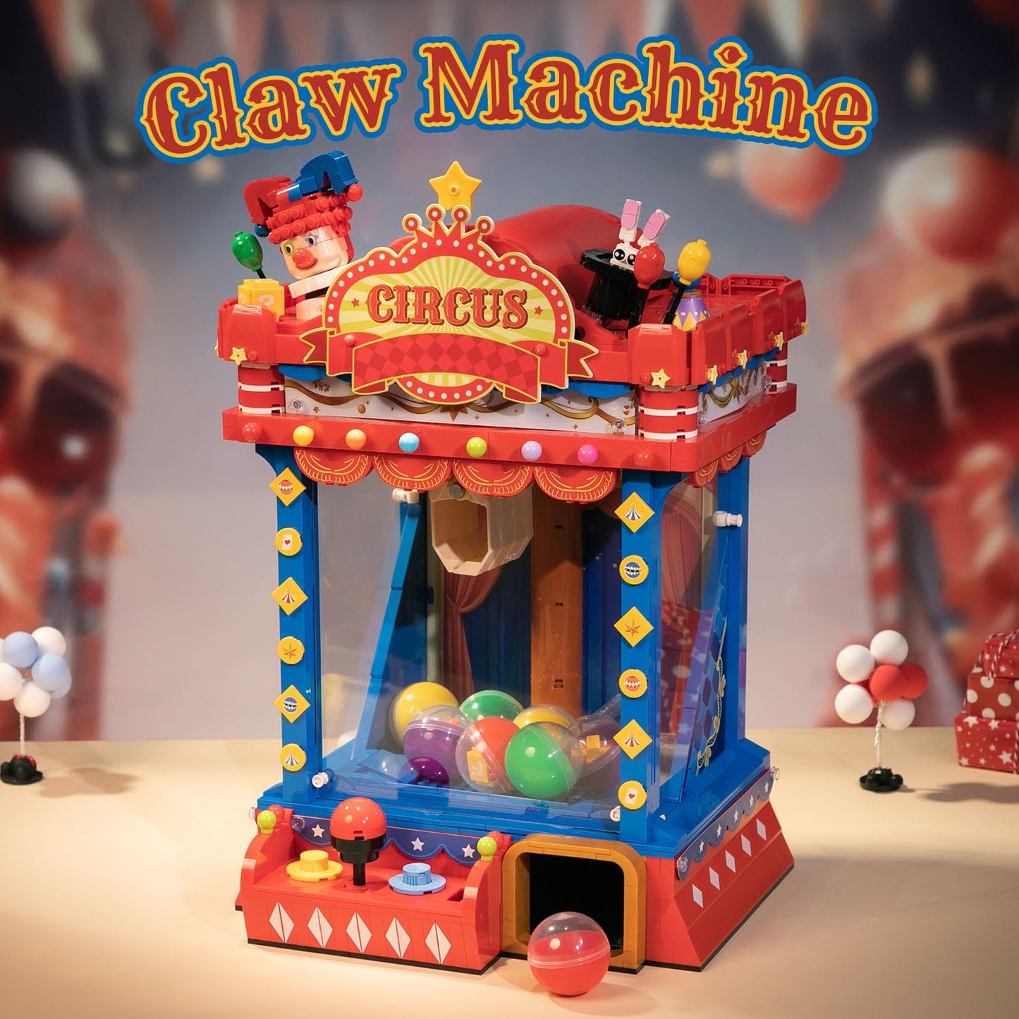 PANTASY Retro Circus Claw Machine Building Kit – Arcade-Style Interactive Display