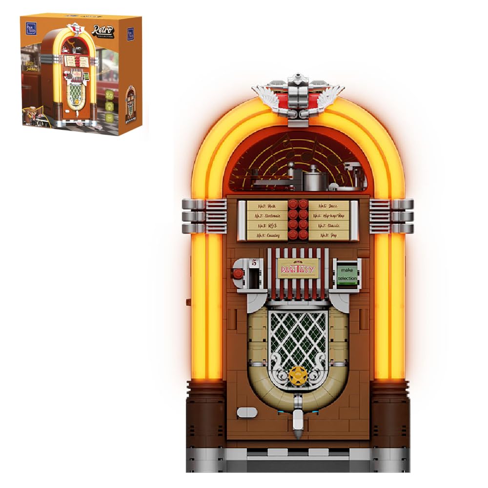PANTASY Retro Jukebox Building Kit – Coin Slot, Sound Module & Minifigure