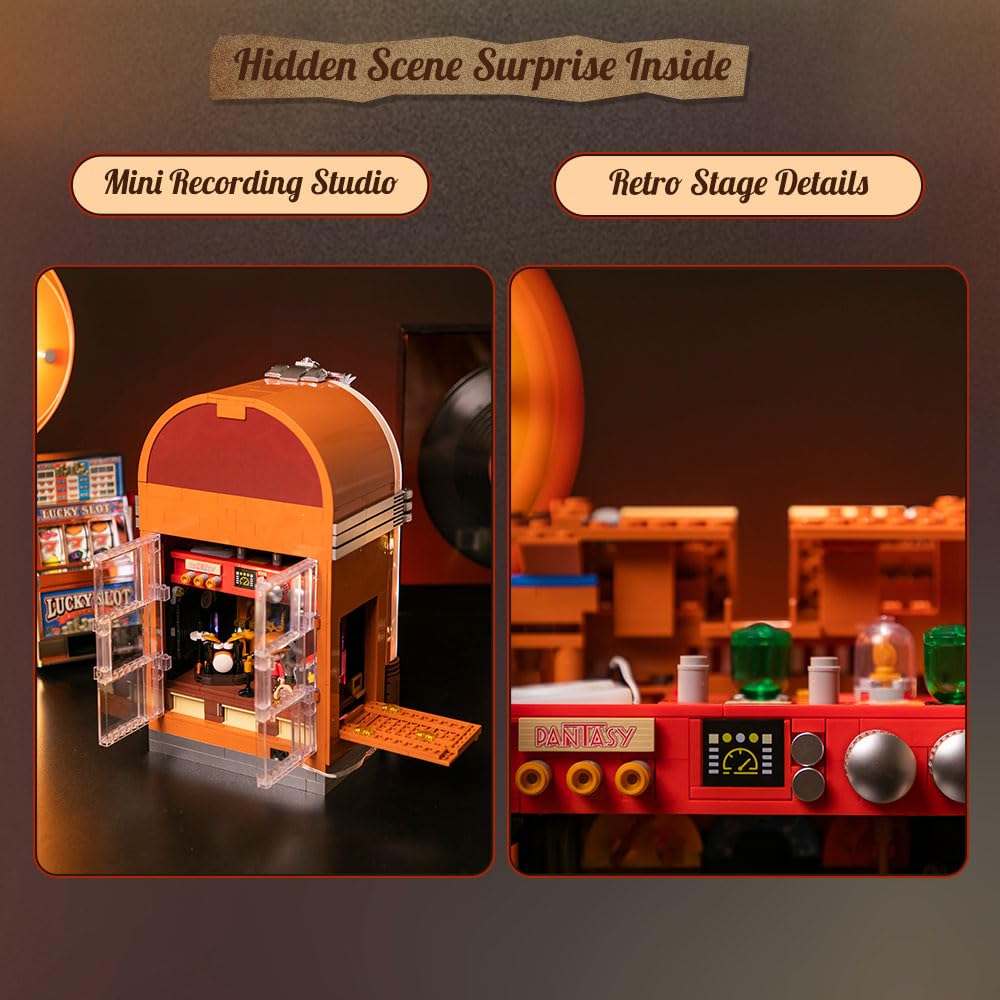 PANTASY Retro Jukebox Building Kit – Coin Slot, Sound Module & Minifigure